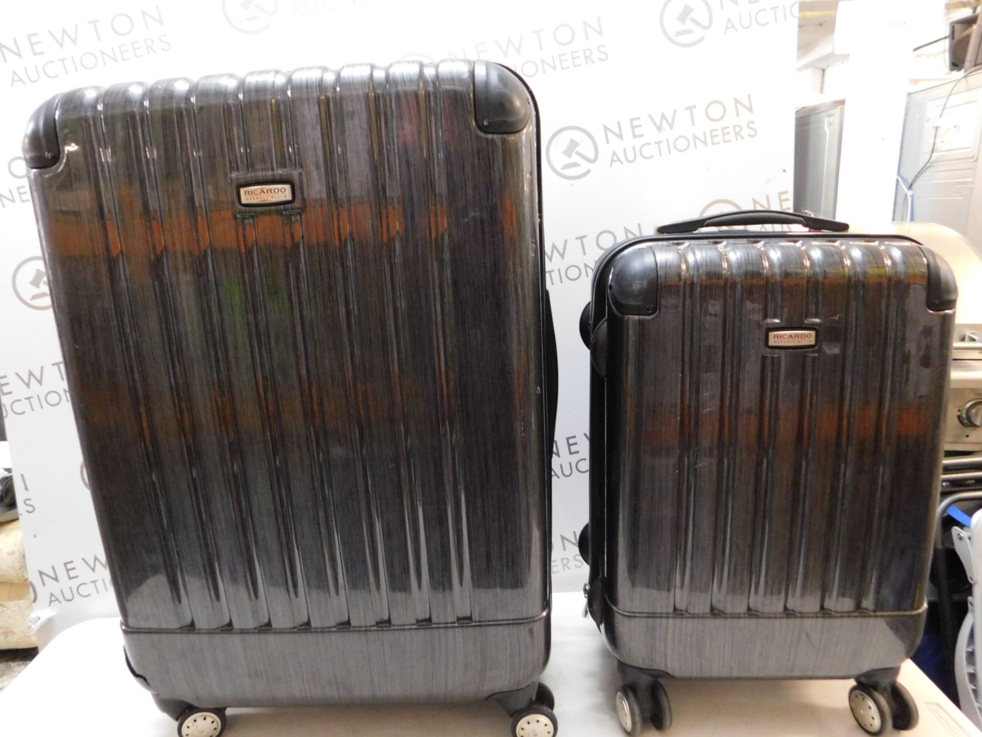 1 RICARDO BEVERLY HILLS 2-PIECE POLYCARBONATE 360 SPINNER LUGGAGE SET RRP £199