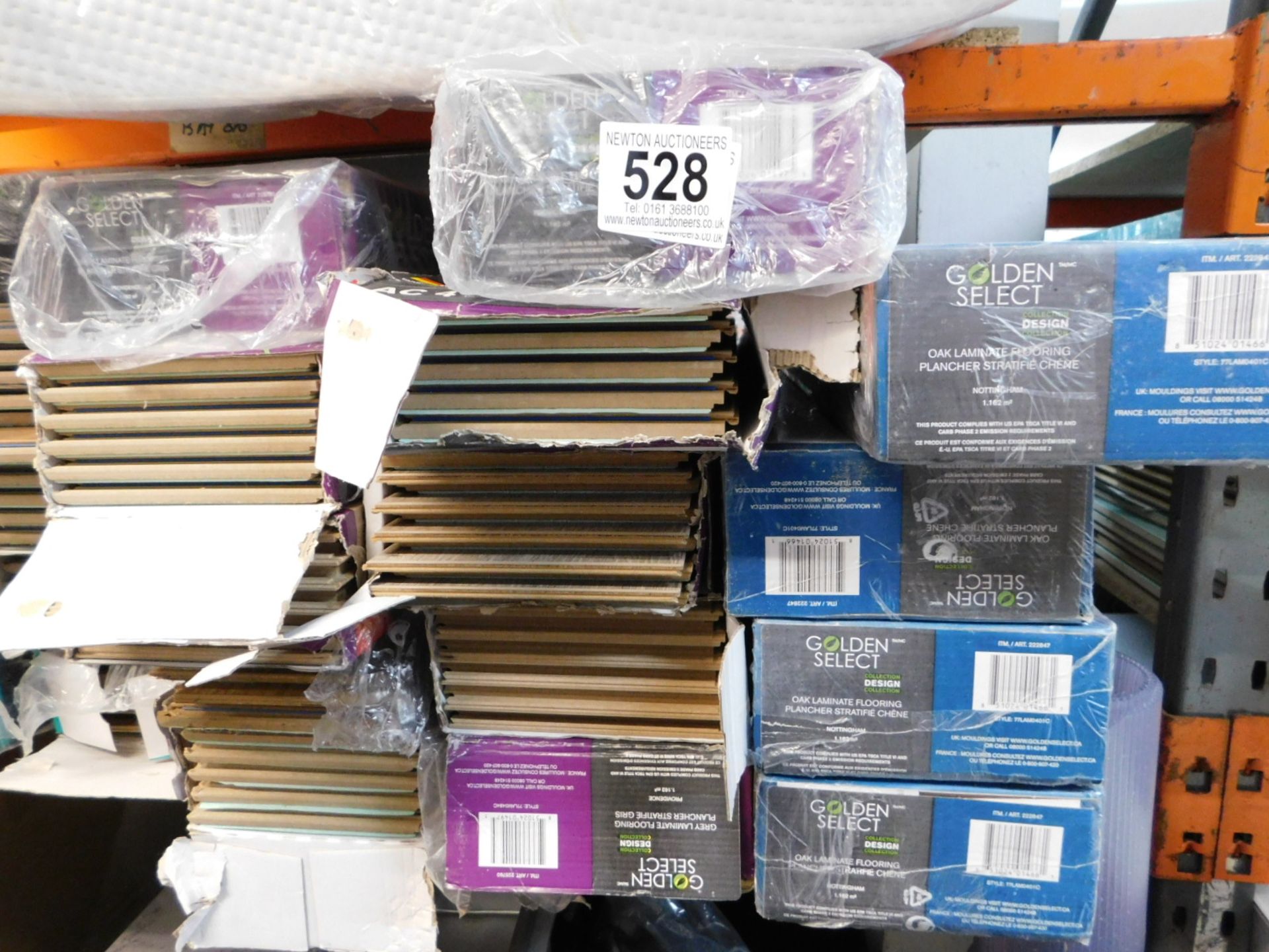 18 BOXES WORTH OF GOLDEN SELECT LAMINATE FLOORING IN NOTTINGHAM COLOUR (COVERS APPROXIMATELY 1.162m2