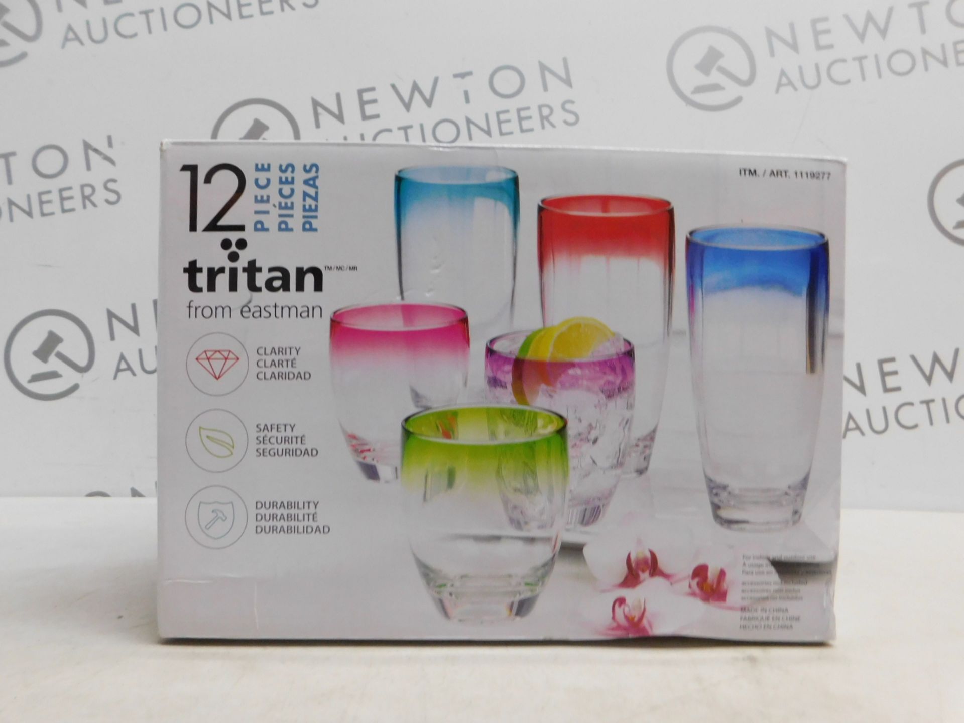 1 BOXED TRITAN OMBRE ACRYLIC 12 PIECE (APPROX) DRINKWARE SET RRP £29.99