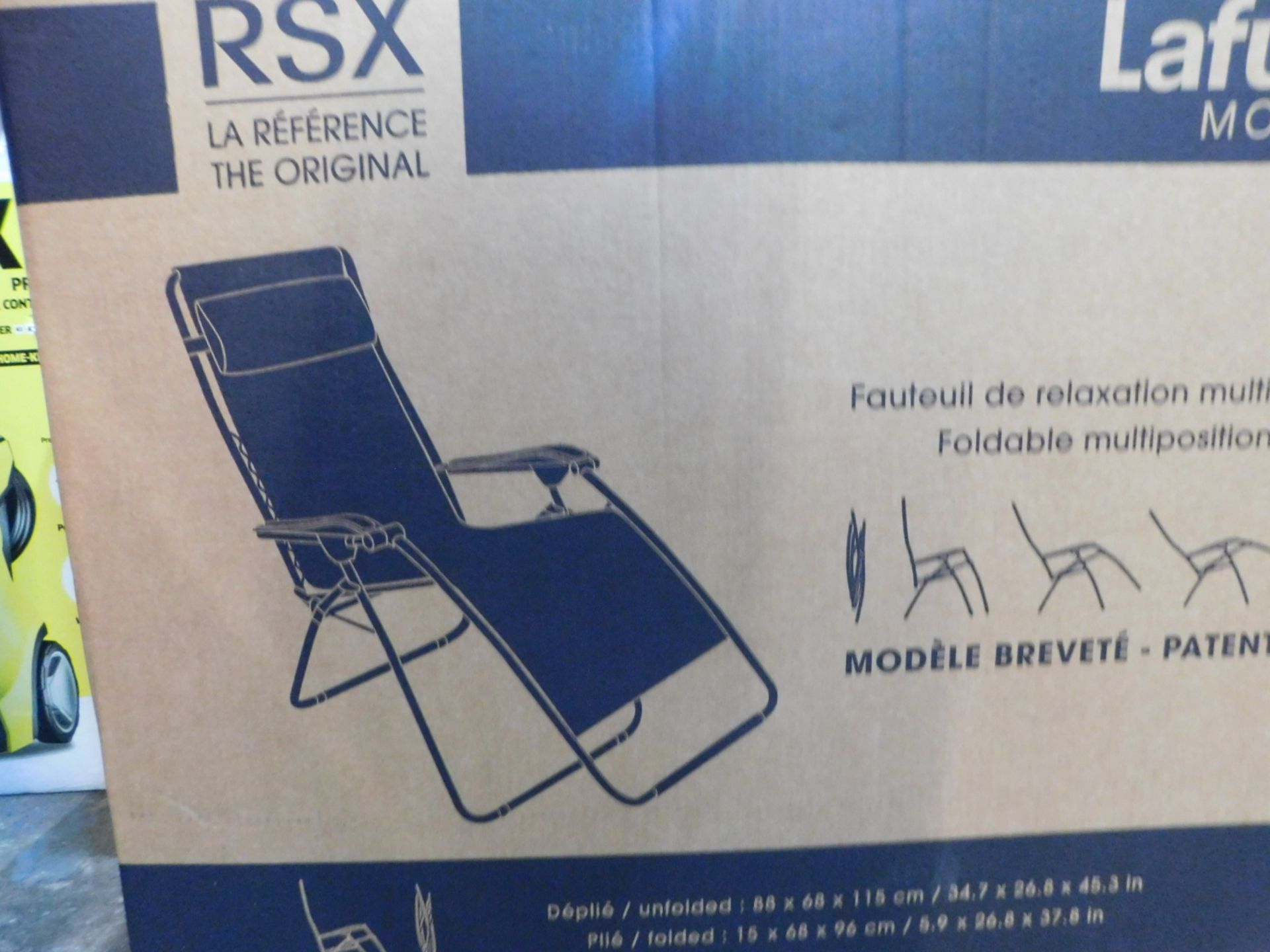 1 BOXED LAFUMA RELAX RSX FOLDABLE MULTIPOSITION RECLINER RRP £179.99