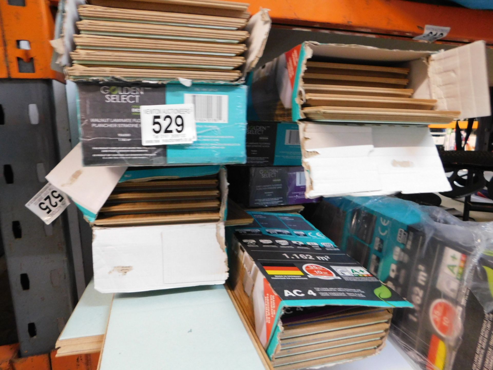 16 BOXES WORTH OF GOLDEN SELECT LAMINATE FLOORING IN TOLEDO (12) AND PROVIDENCE (4) COLOUR (COVERS