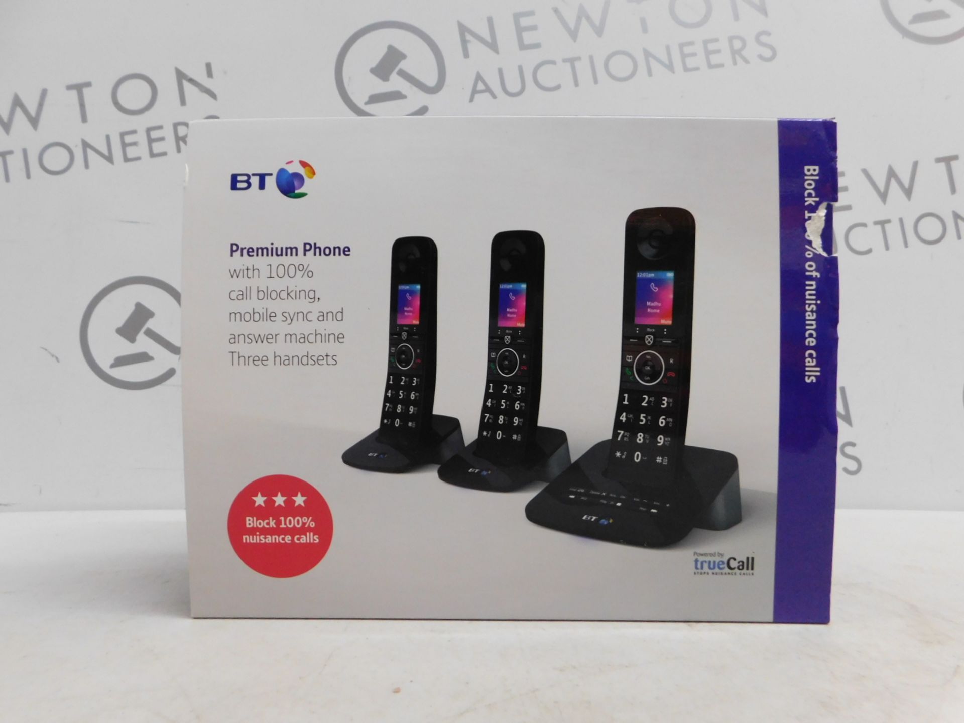 1 BOXED BT PREMIUM TRIO CORDLESS PHONE SET RRP £89.99