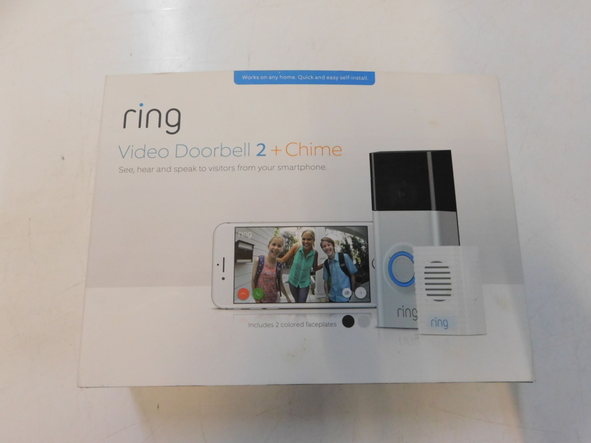 1 BOXED RING DOORBELL 2 + CHIME RRP £199