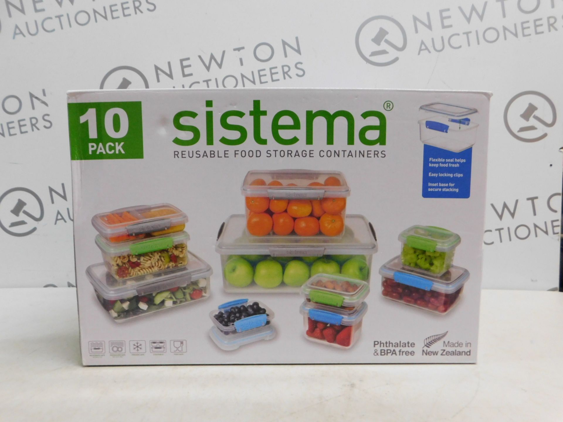 1 BOXED SISTEMA 10 PACK FOOD STORAGE CONTAINERS SET RRP £39.99