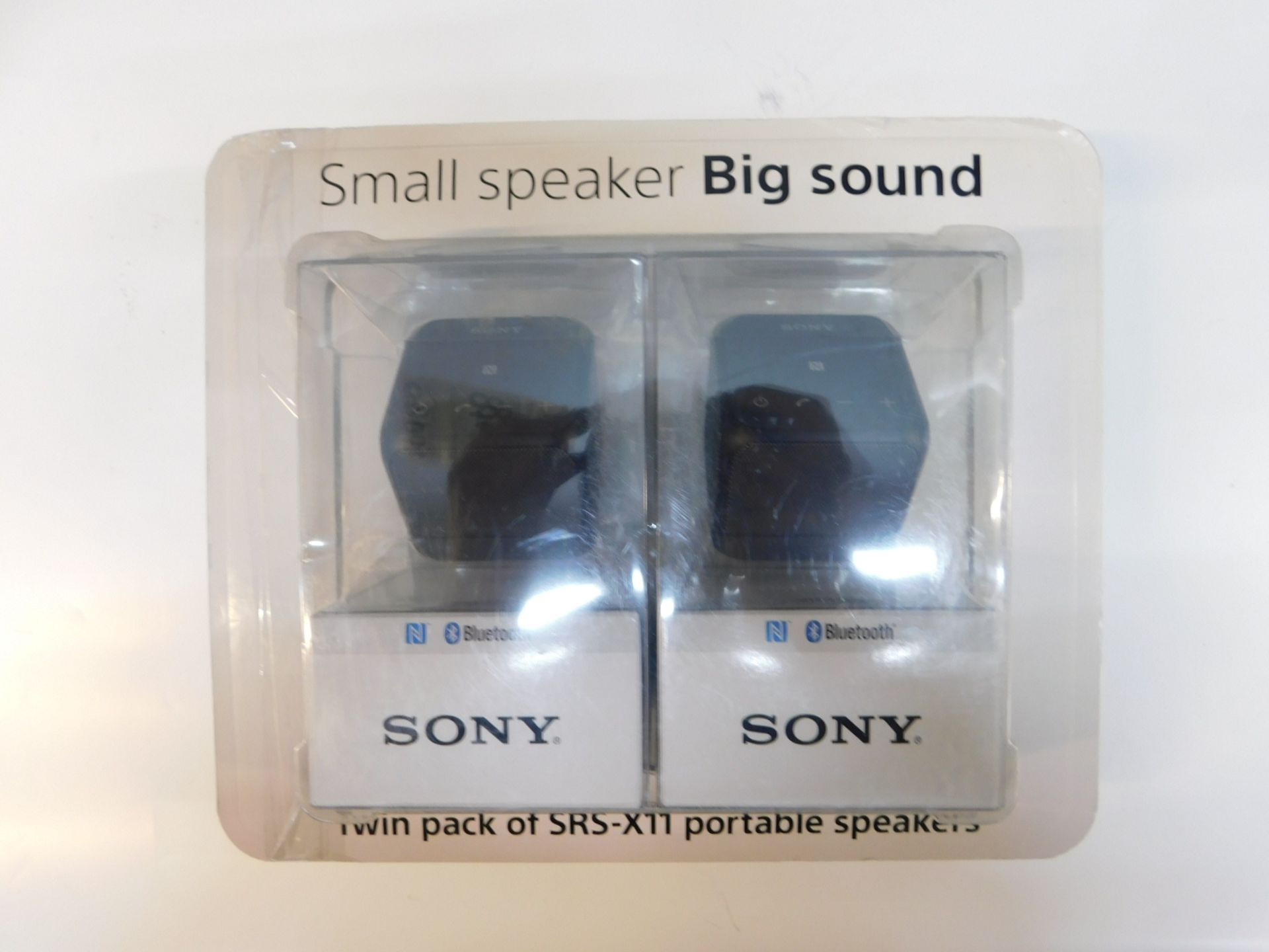 1 BOXED SET OF 2 SONY SRS-X11 PORTABLE SPEAKER RRP £129.99