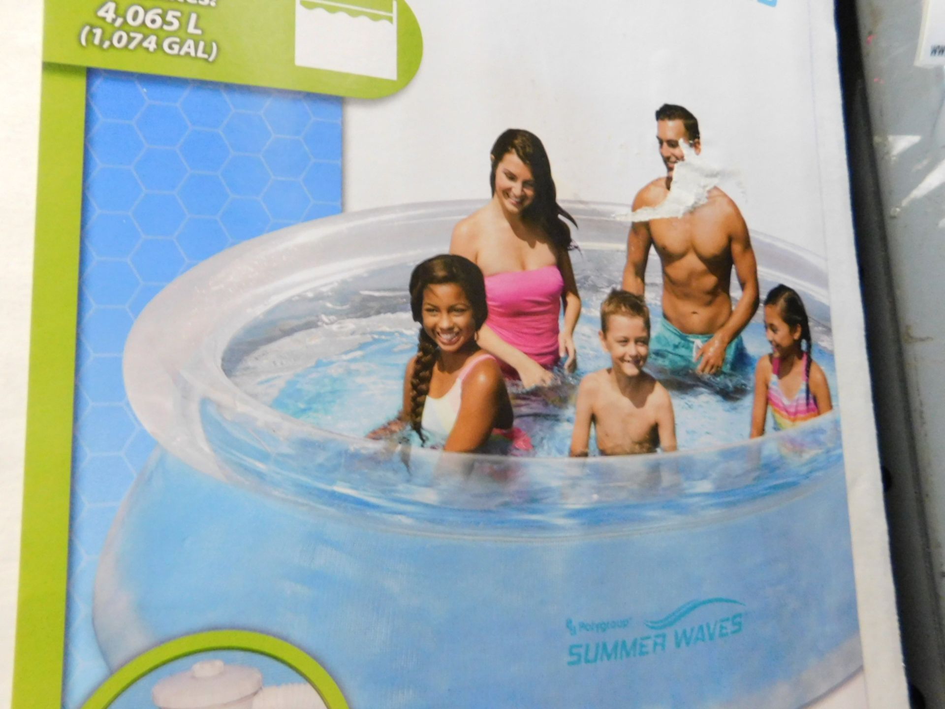 1 POLYGROUP SUMMER WAVES 3.05Mx76CM SWIMMING POOL SET RRP Â£64.99