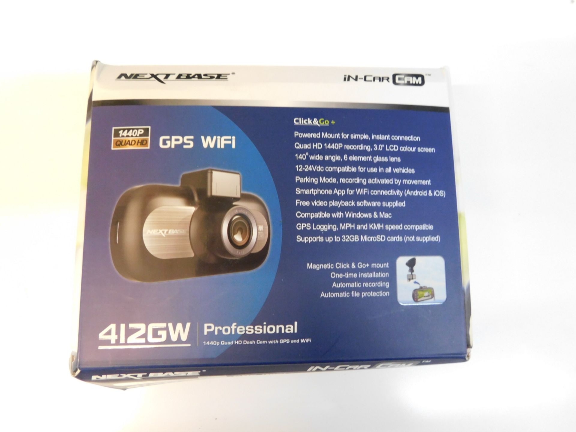 1 BOXED NEXT BASE 412GW PROFESSIONAL HIGH DEFINITION IN CAR CAM RRP Â£199.99