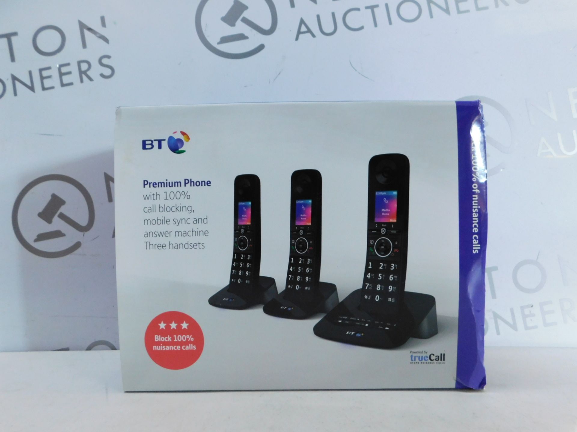 1 BOXED BT PREMIUM TRIO CORDLESS PHONE SET RRP Â£119.99