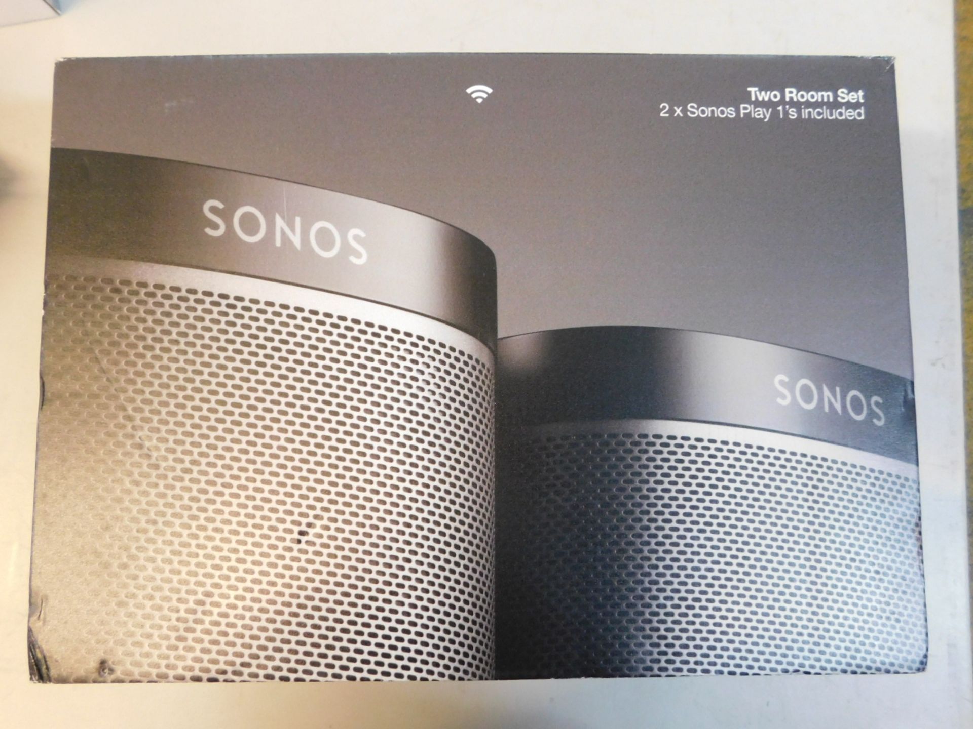 1 BOXED SONOS PLAY 1S TWO ROOM SET UP SPEAKER HOME CINEMA SURROUND SOUND SYSTEM RRP Â£299