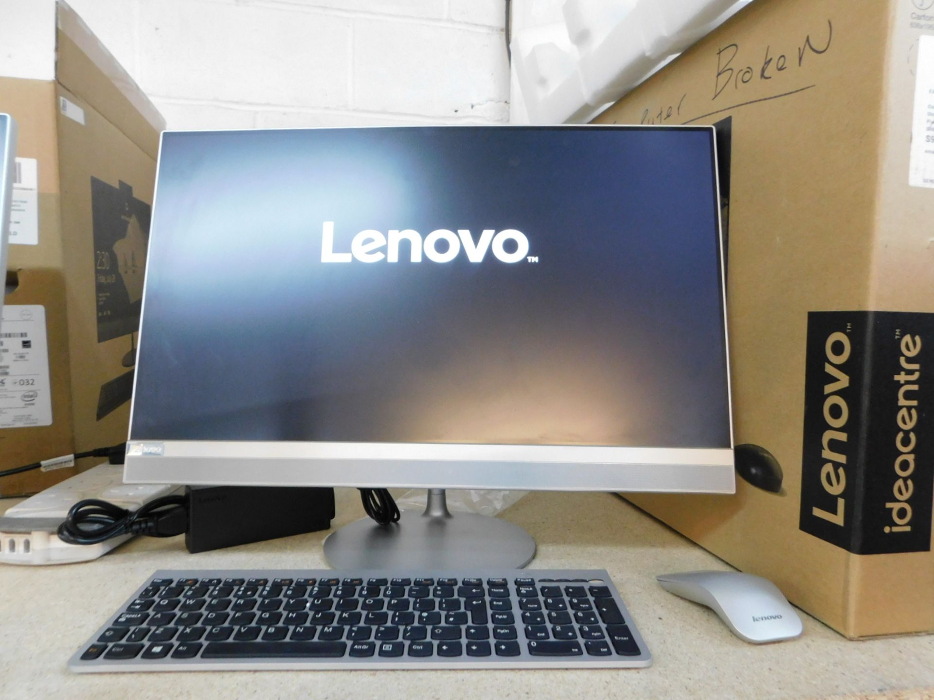 1 BOXED LENOVO IDEACENTRE 520 23.8" ALL IN ONE PC, INTEL CORE I5-8400T, 8GB RAM, 1TB HDD + 16GB