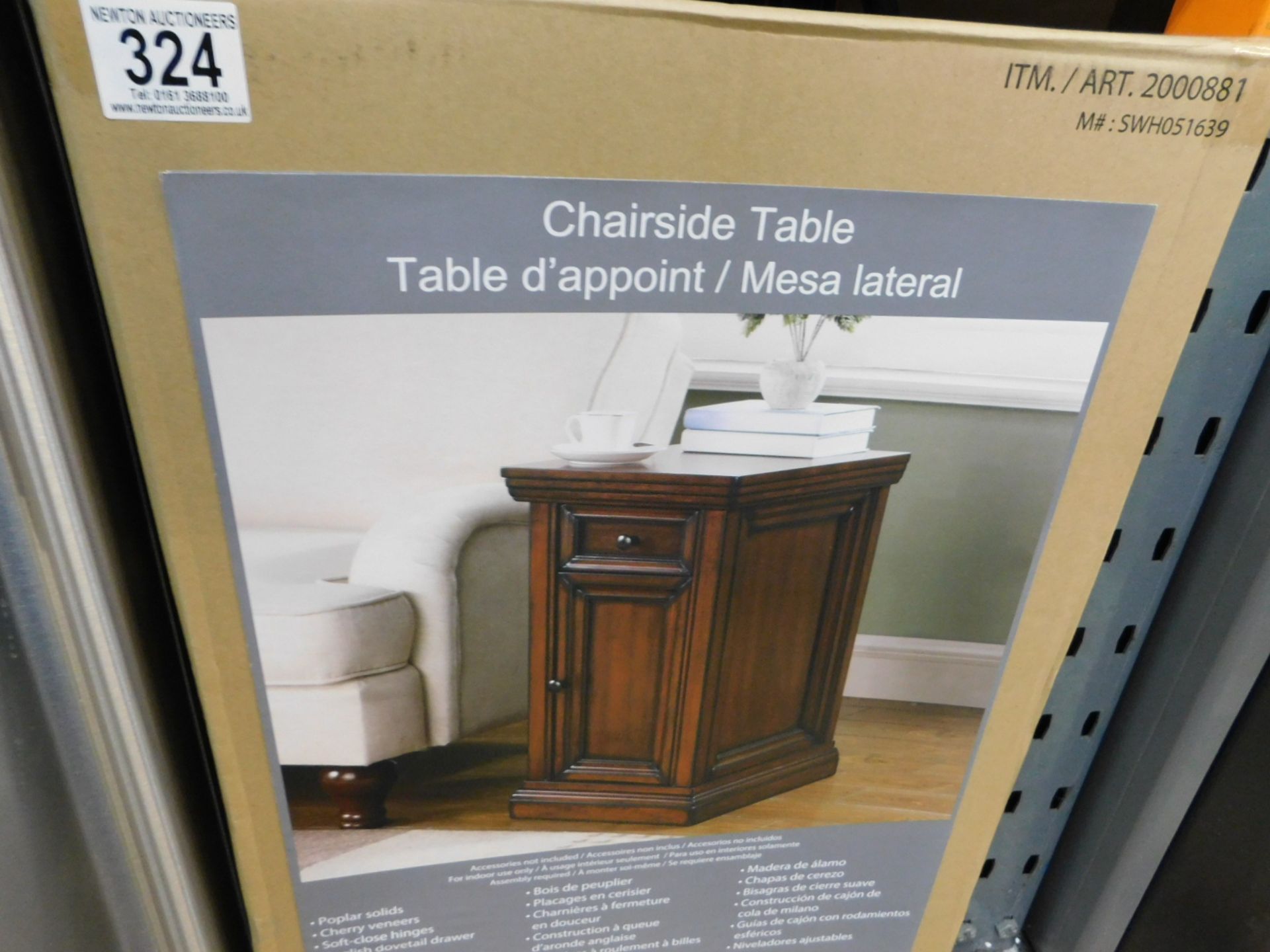 1 BOXED WELL UNIVERSAL CHAIRSIDE TABLE RRP Â£119.99