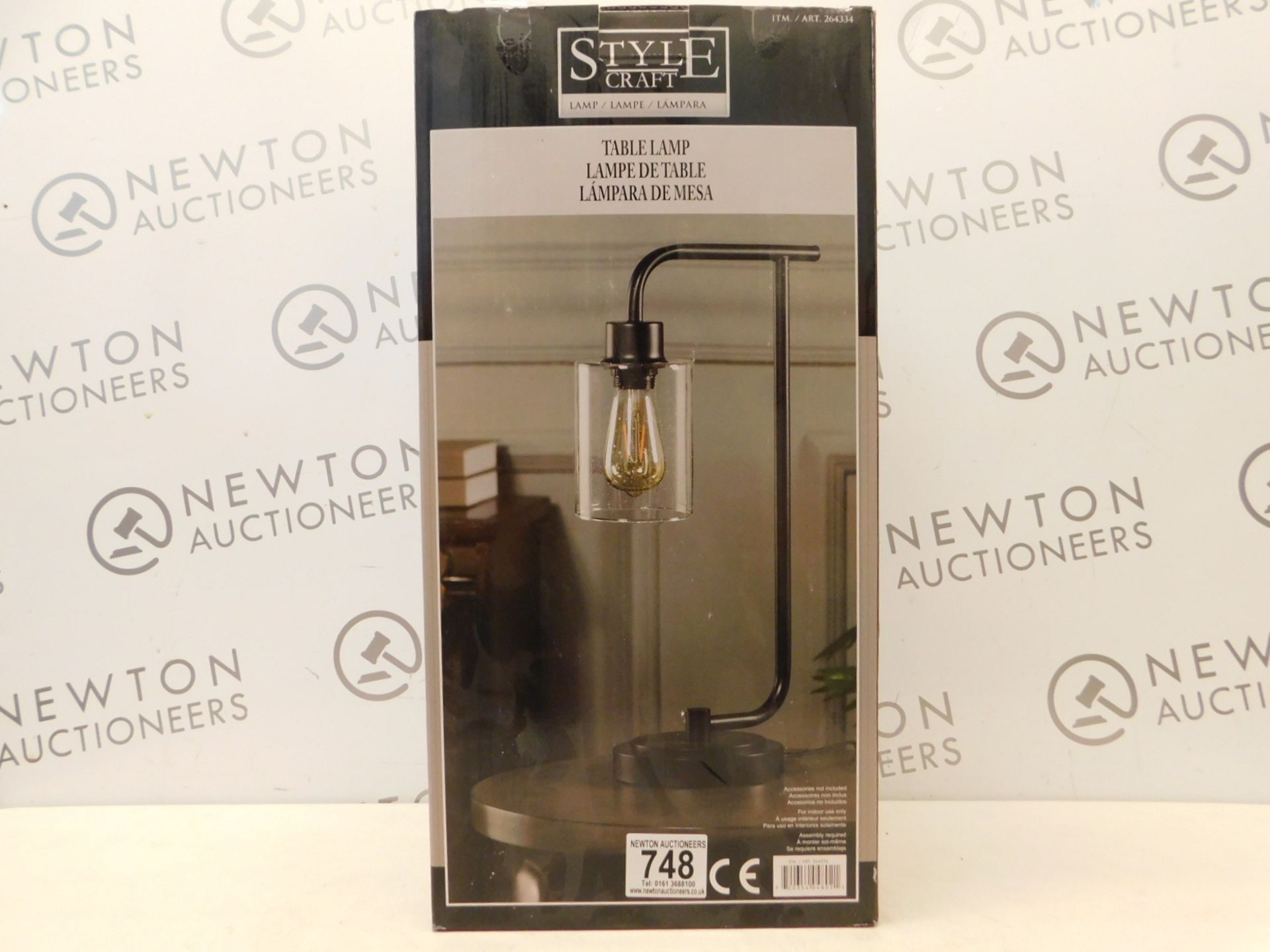 1 BOXED STYLECRAFT LUCAS TABLE LAMP RRP Â£49.99