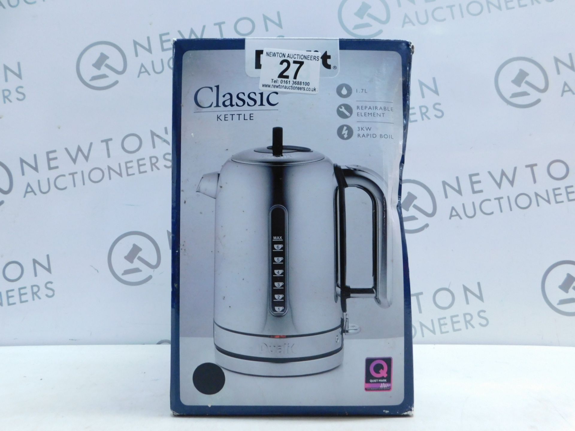 1 BOXED DUALIT POLISHED STAINLESS STEEL CLASSIC KETTLE 1.7L RRP Â£149.99