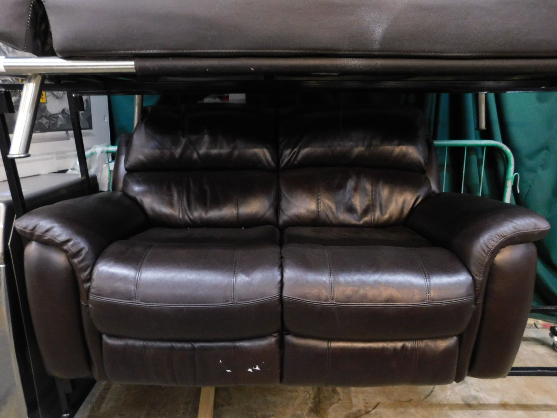 1 PULASKI 2 SEATER LEATHER MANUAL RECLINER SOFA RRP Â£799