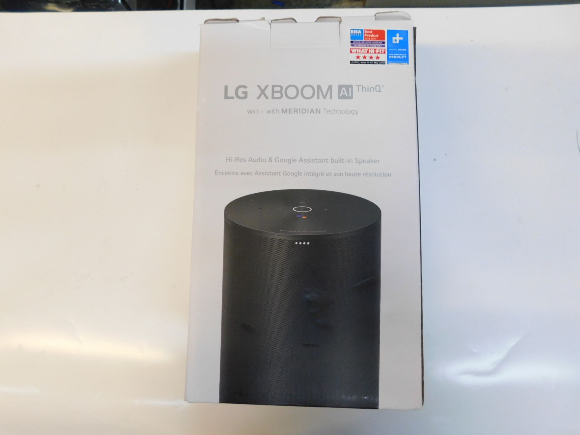 1 BOXED LG THINQ SPEAKER WITH GOOGLE ASSIST RRP Â£99.99