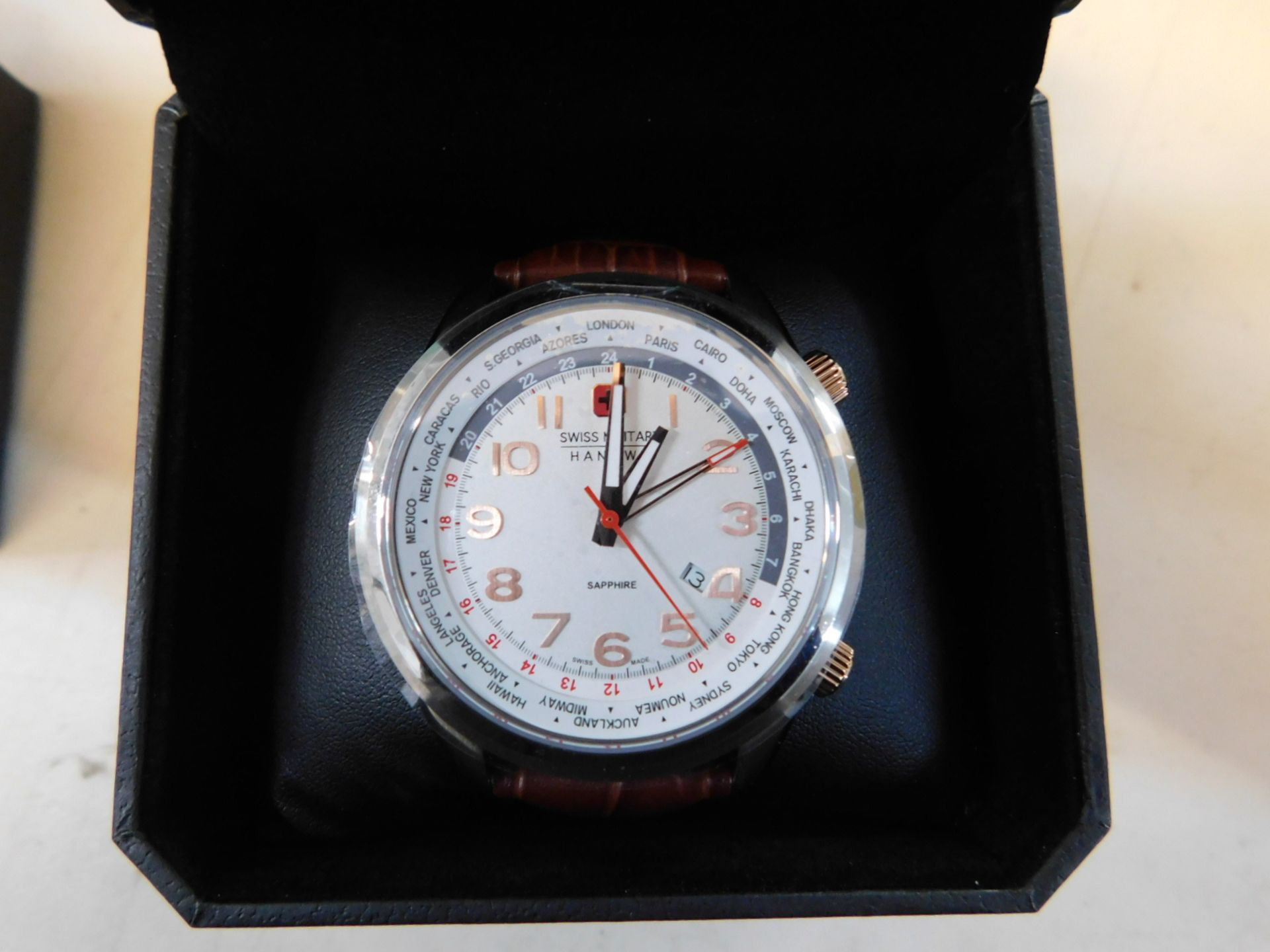 1 BOXED MENS SWISS MILITARY HANOWA FLAGSHIP WATCH MODEL 6-4293.04.001 RRP Â£199