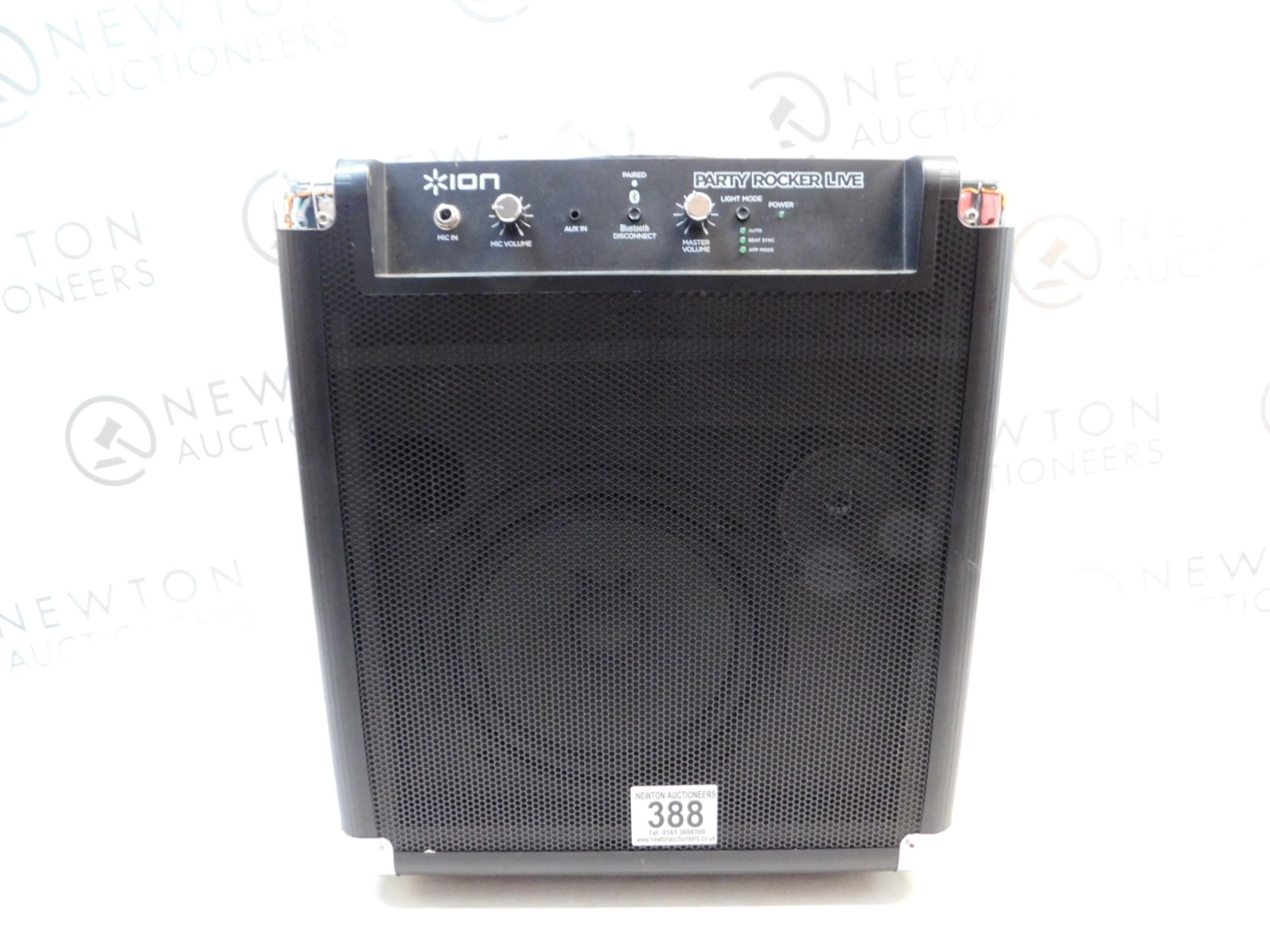 1 ION BLOCK PARTY ROCKER RECHARGEABLE SPEAKER WITH SPINNING PARTY LIGHTS RRP Â£199