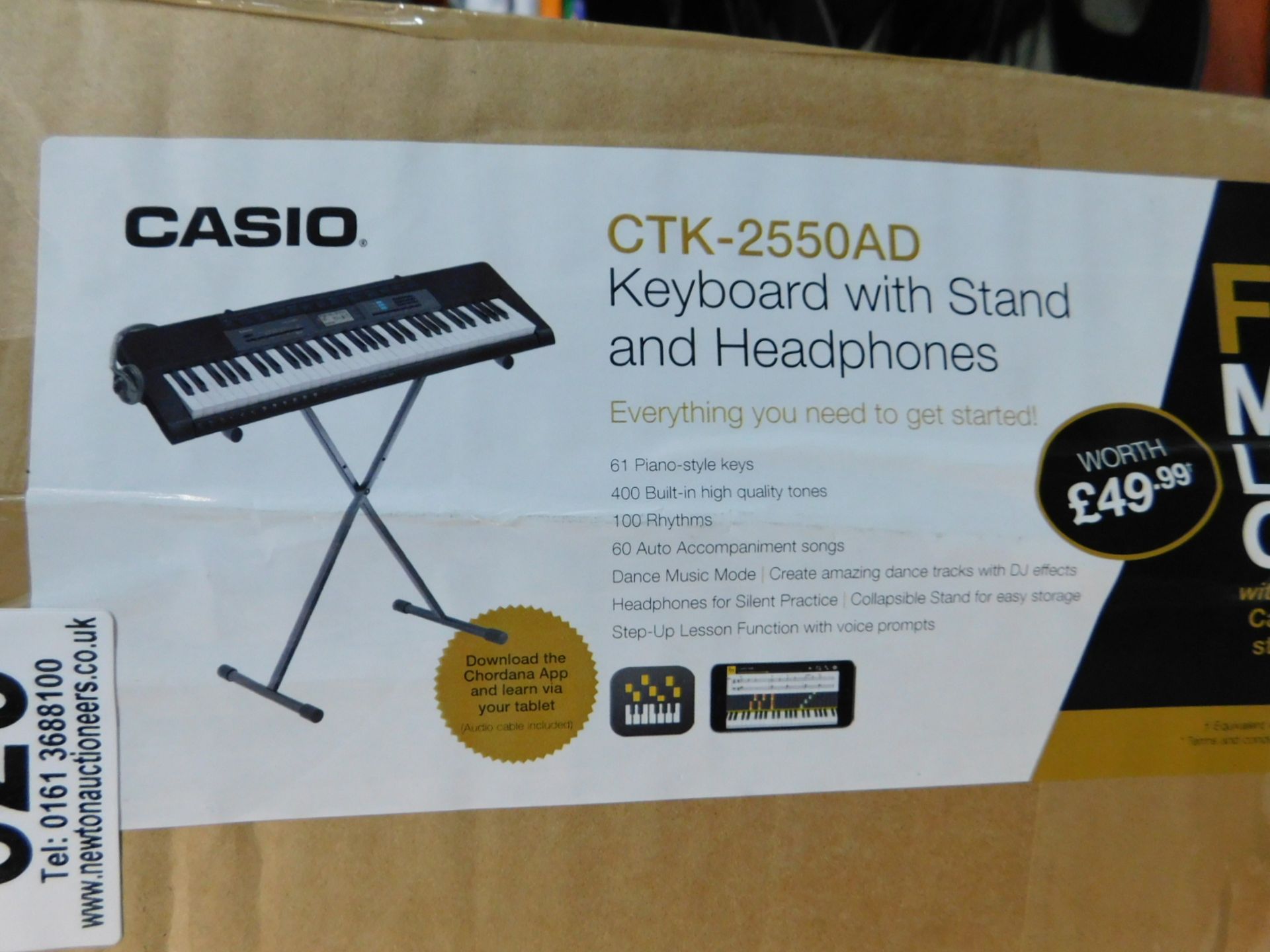 1 BOXED CASIO CTK-2550AD DIGITAL KEYBOARD WITH STAND RRP Â£149.99