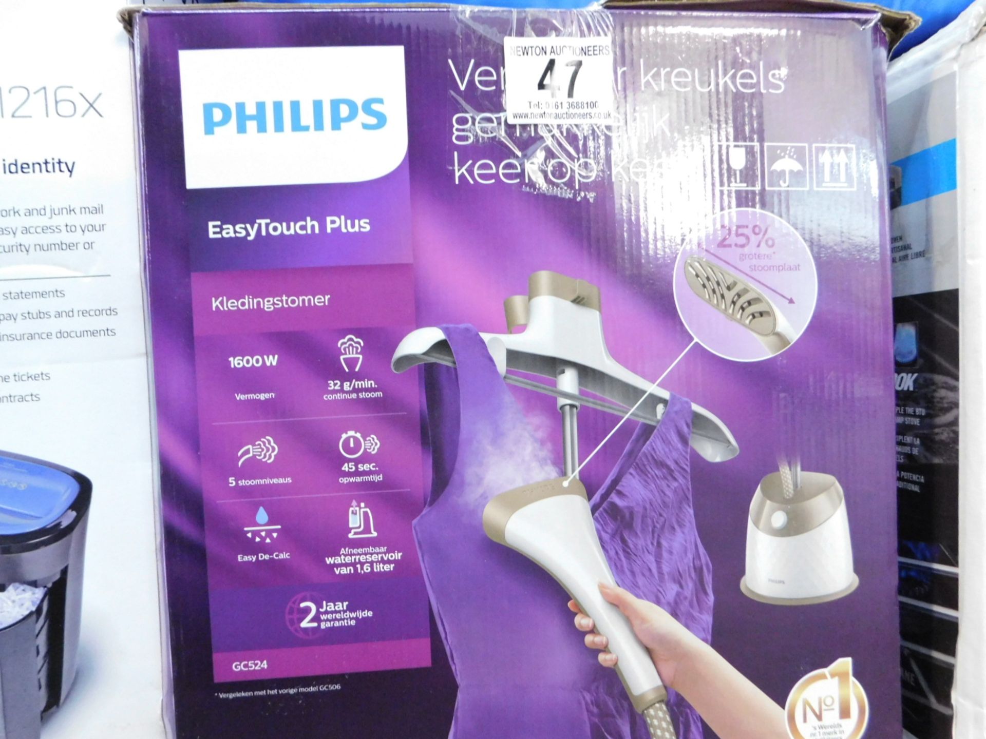 1 BOXED PHILIPS EASY TOUCH PLUS STANDING GARMENT STEAMER RRP Â£79.99