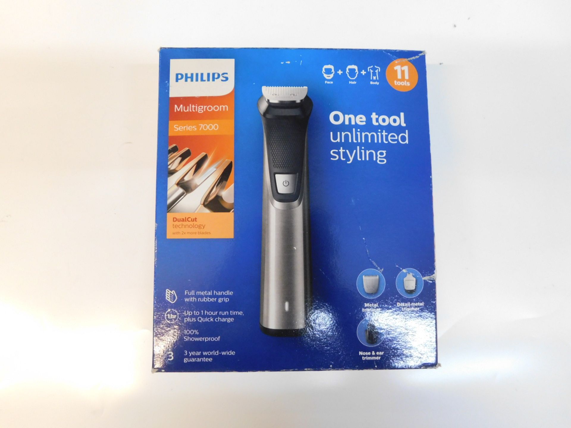 1 BOXED PHILIPS MULTIGROOM SERIES 7000 TRIMMER MODEL MG7715 RRP Â£74.99