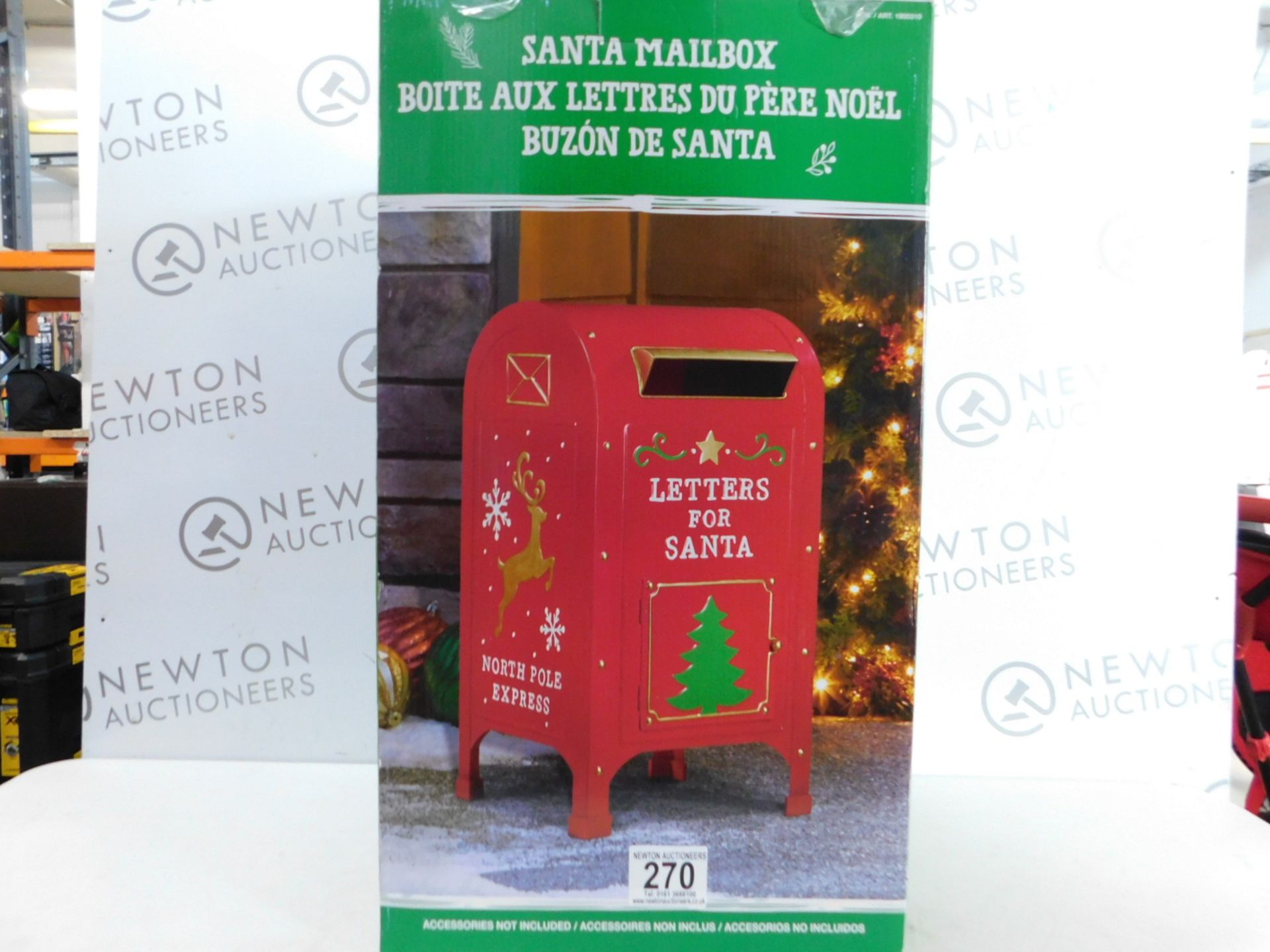 1 BOXED 23"/ 60CM LETTERS FOR SANTA NORTH POLE EXPRESS METAL MAIL BOX RRP Â£64.99