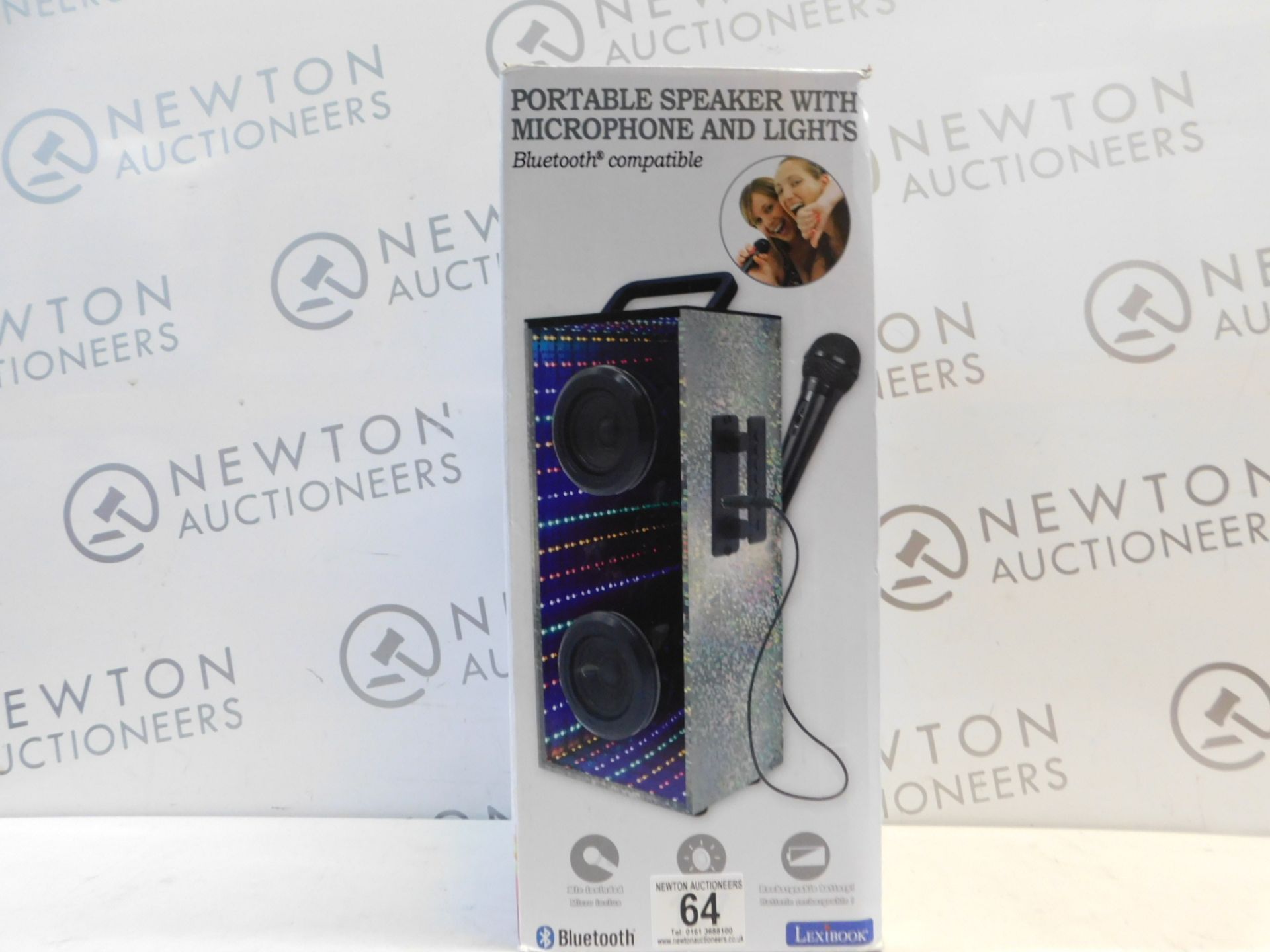 1 BOXED LEXIBOOK PORTABLE MIRRORED KARAOKE SPEAKER (BLUETOOTH COMPATIBLE) RRP Â£59.99