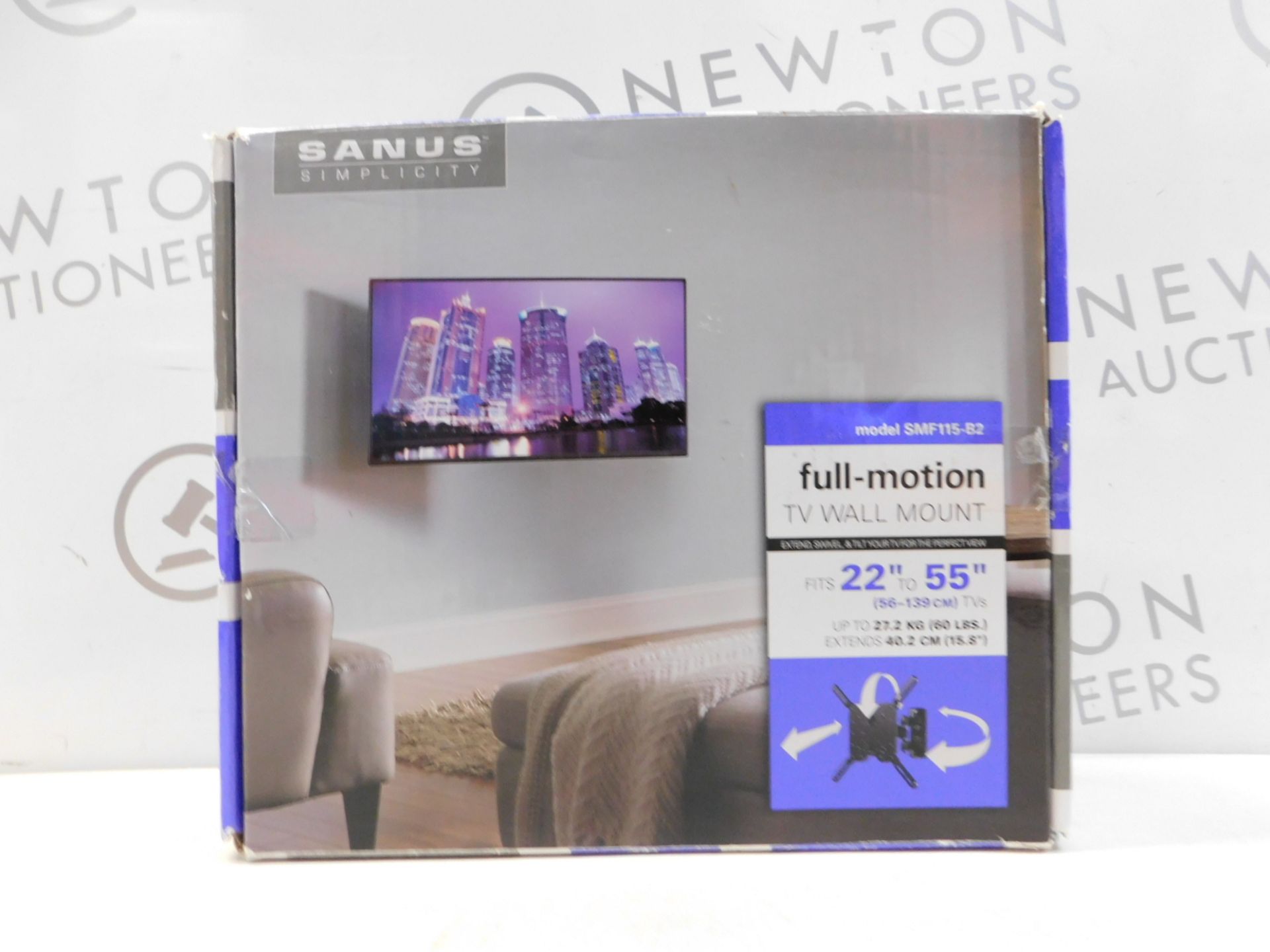 1 BOXED SANUS 22"-55" FULL MOTION ULTRA THIN TV WALL MOUNT RRP Â£89.99