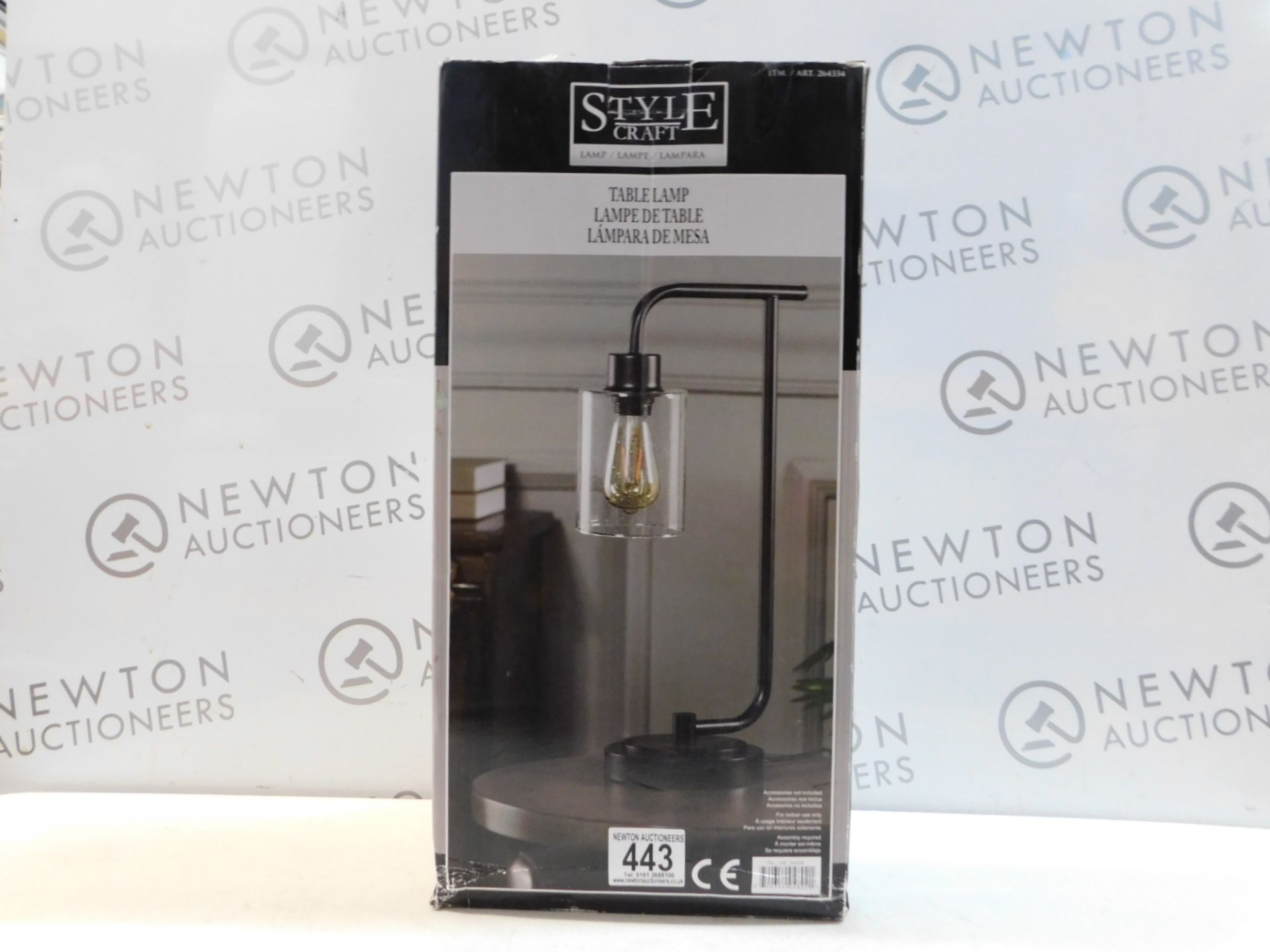 1 BOXED STYLECRAFT LUCAS TABLE LAMP RRP Â£49.99