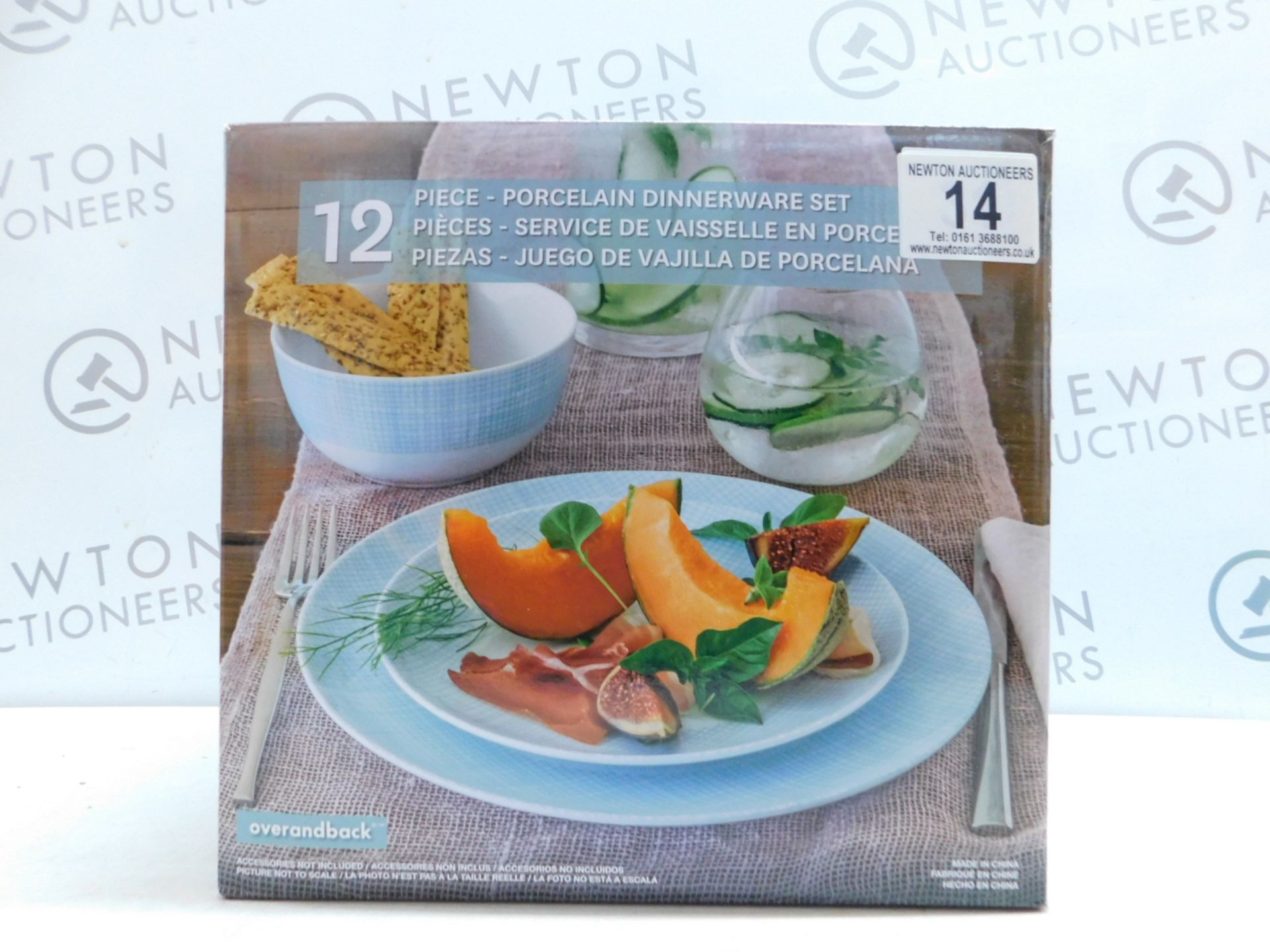 1 BOXED OVER AND BACK CROSSROADS EFFECT 12 PIECE (APPROX) PORCELAIN DINNERWARE SET RRP Â£49.99