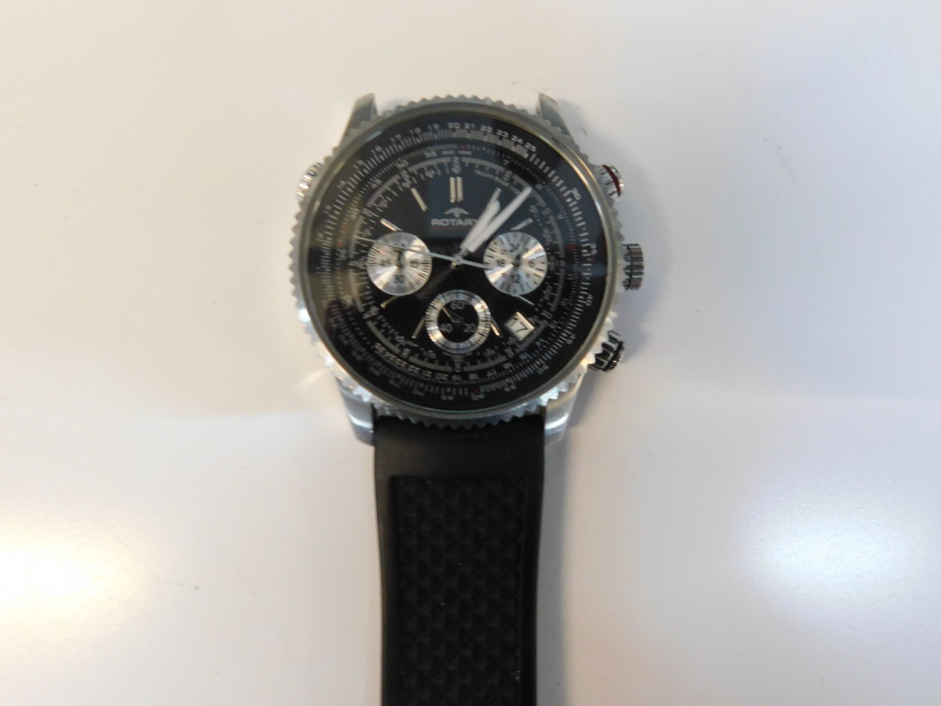 1 ROTARY GENTS AQUASPEED PILOT WATCH MODEL GS00100/04/BRN RRP Â£119.99 (STRAP NEEDS FITTING)