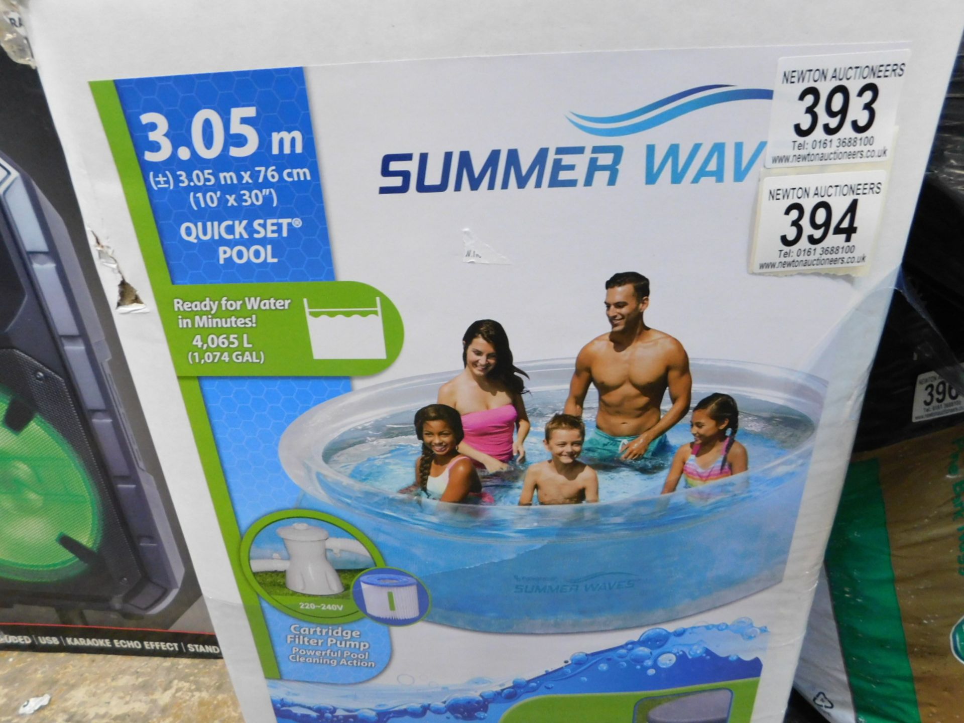 1 BOXED POLYGROUP SUMMER WAVES 3.05Mx76CM SWIMMING POOL SET RRP Â£64.99