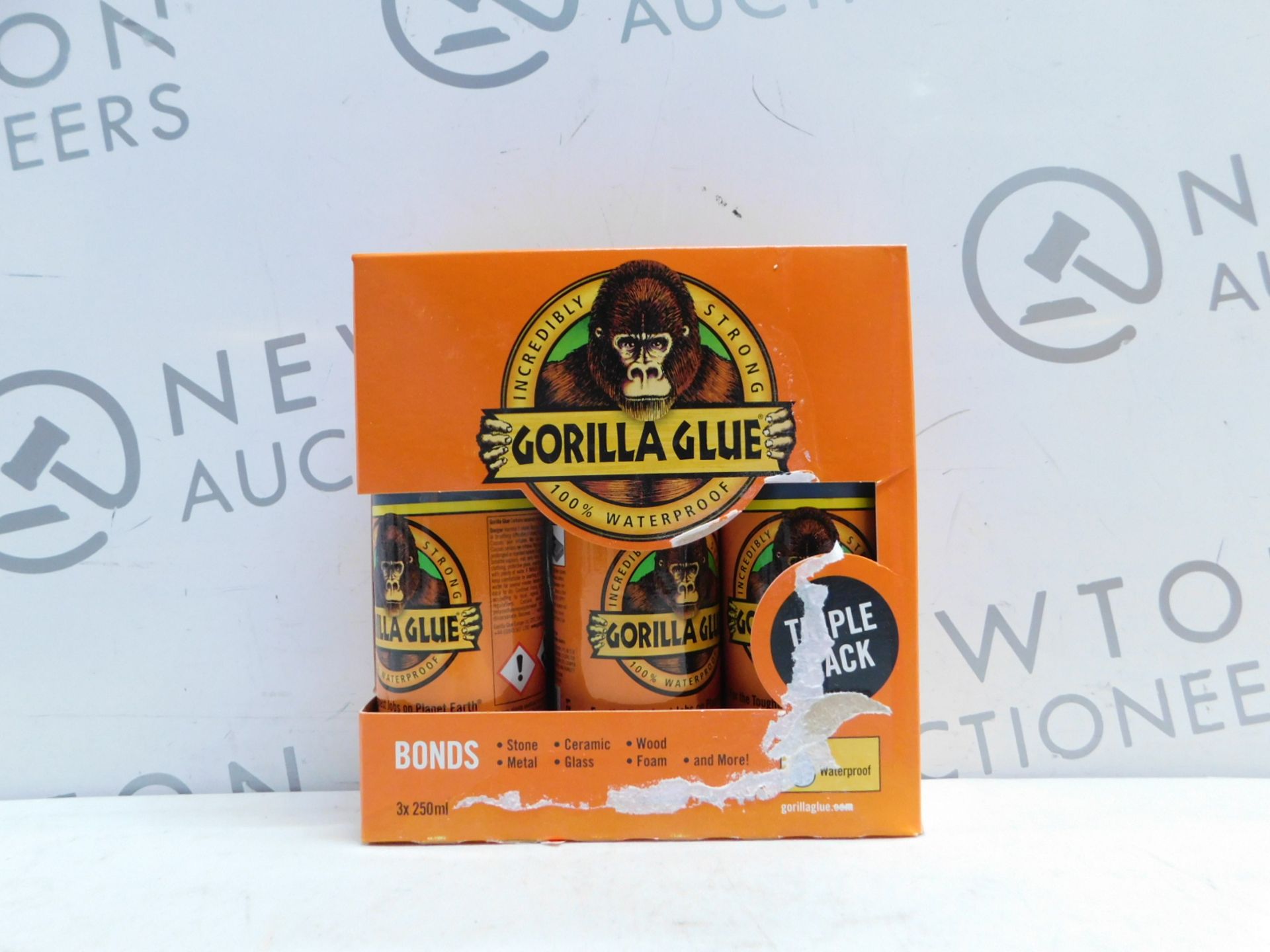 1 PACK OF 3 GORILLA GLUE 250ML 100% WATERPROOF RRP Â£34.99