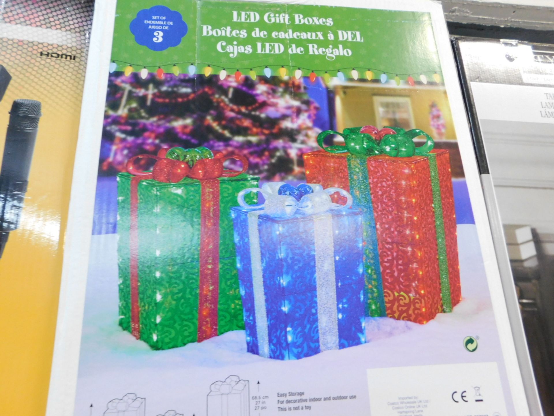 1 BOXED SET OF 3 LED GIFT BOXES RRP Â£49.99