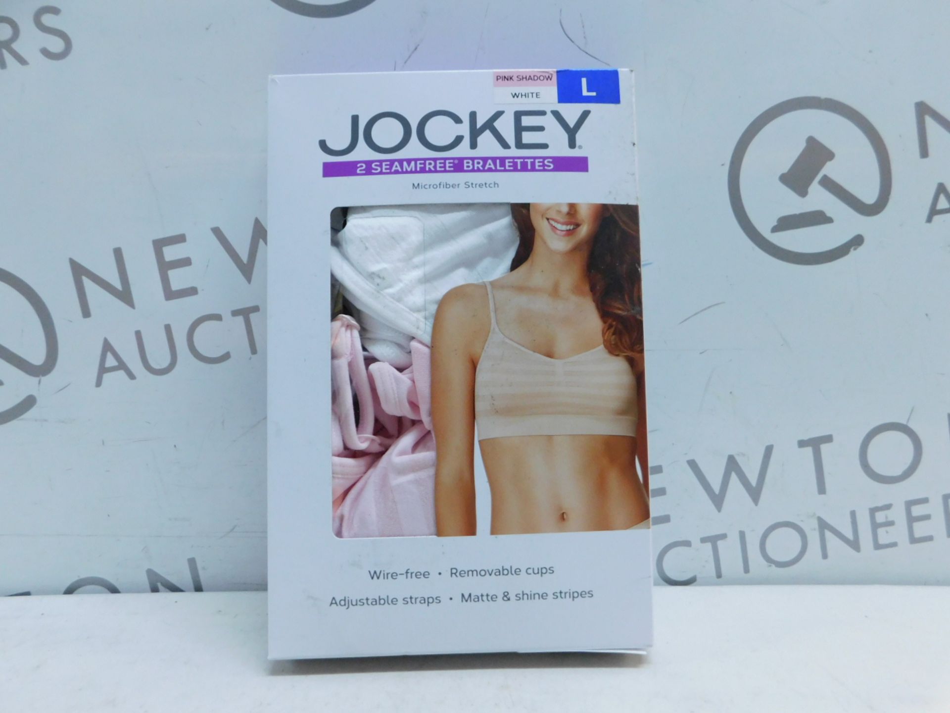 1 BOXED JOCKEY 2PK SOFT & STRETCHY COTTON BRALETTES SIZE L RRP Â£29.99