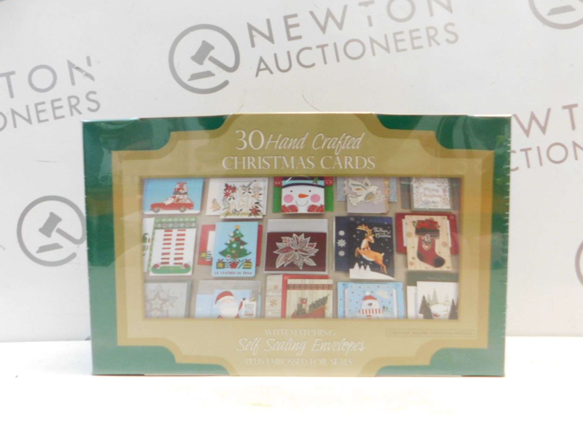 1 BRAND NEW SEALED BOX OF 30 HANDCRAFTED CHRISTMAS CARDS WITH SELF-SEALING ENVELOPES RRP Â£29.99