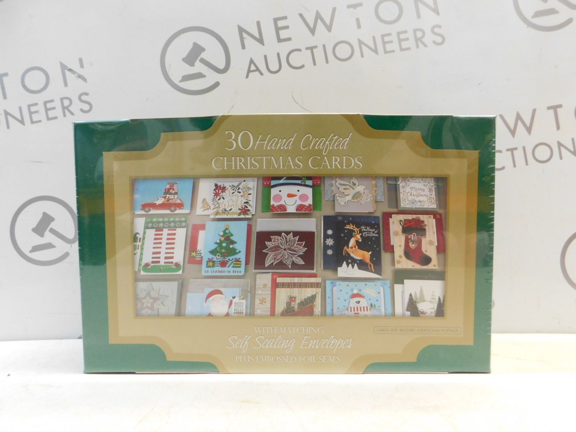 1 BRAND NEW SEALED BOX OF 30 HANDCRAFTED CHRISTMAS CARDS WITH SELF-SEALING ENVELOPES RRP Â£29.99