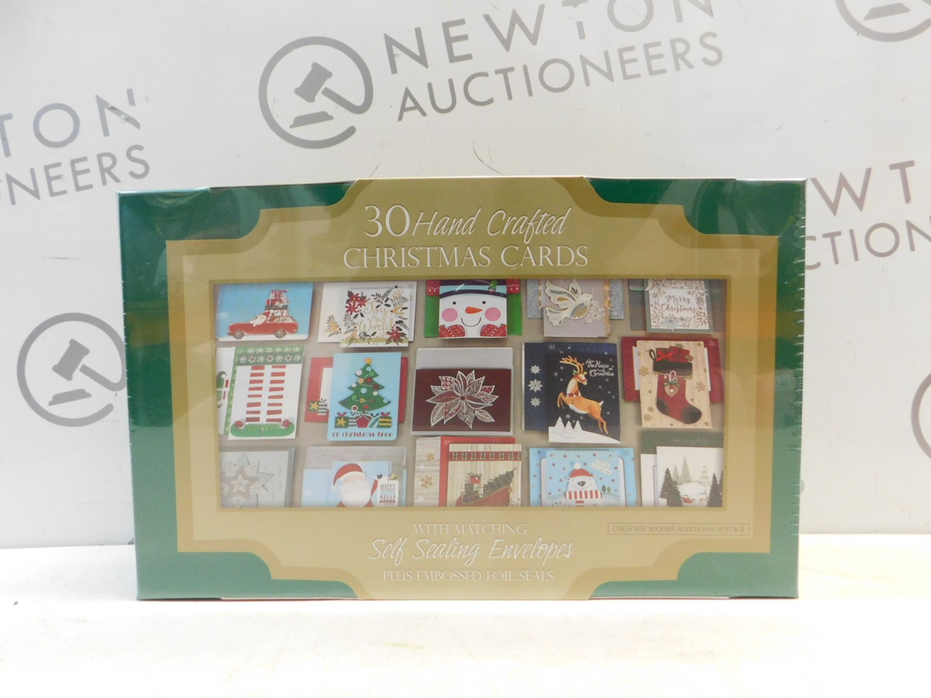 1 BRAND NEW SEALED BOX OF 30 HANDCRAFTED CHRISTMAS CARDS WITH SELF-SEALING ENVELOPES RRP Â£29.99