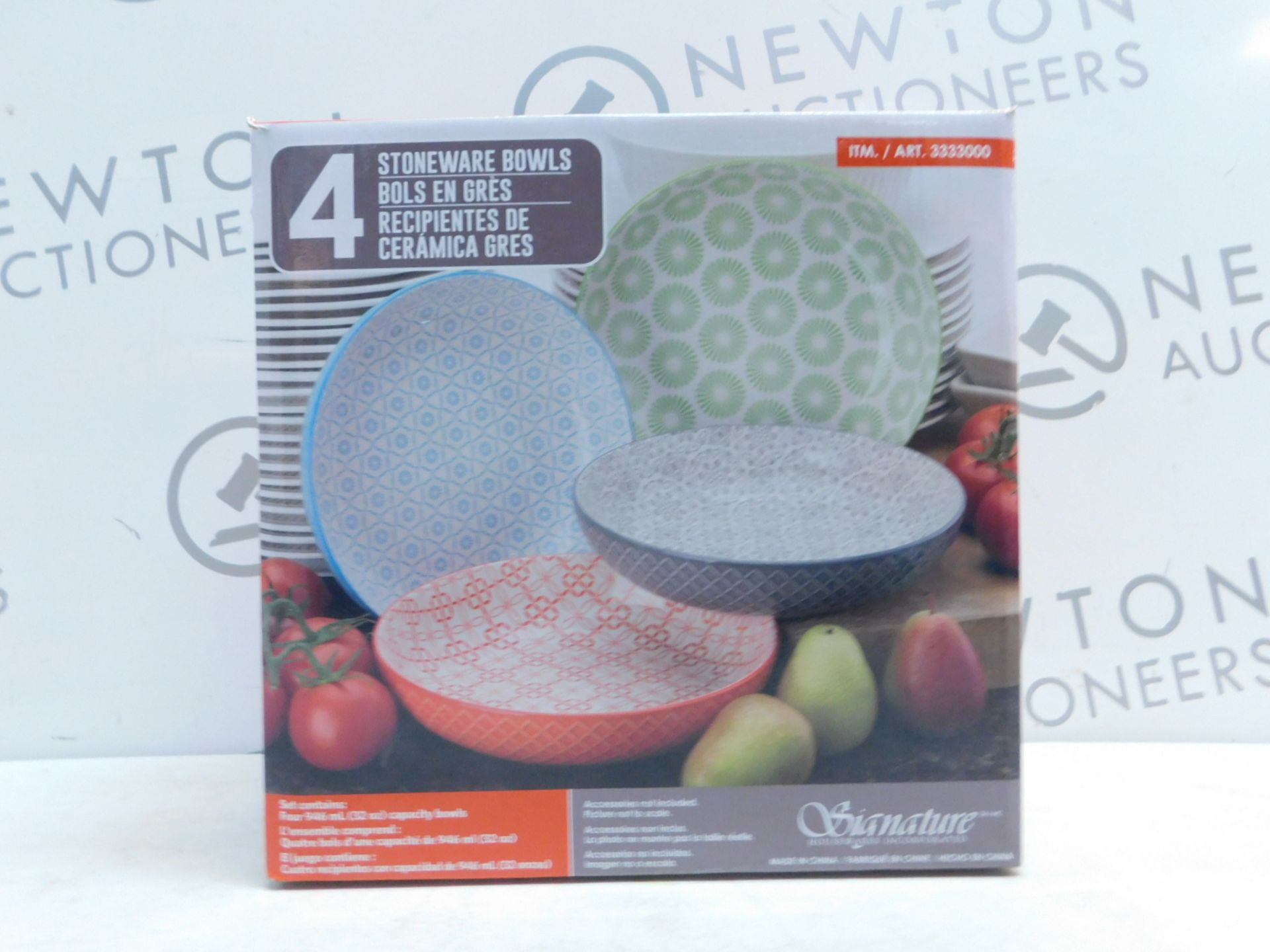 1 BOXED SET OF 4 (APPROX) STONEWARE SIGNATURE BOWLS RRP Â£39.99