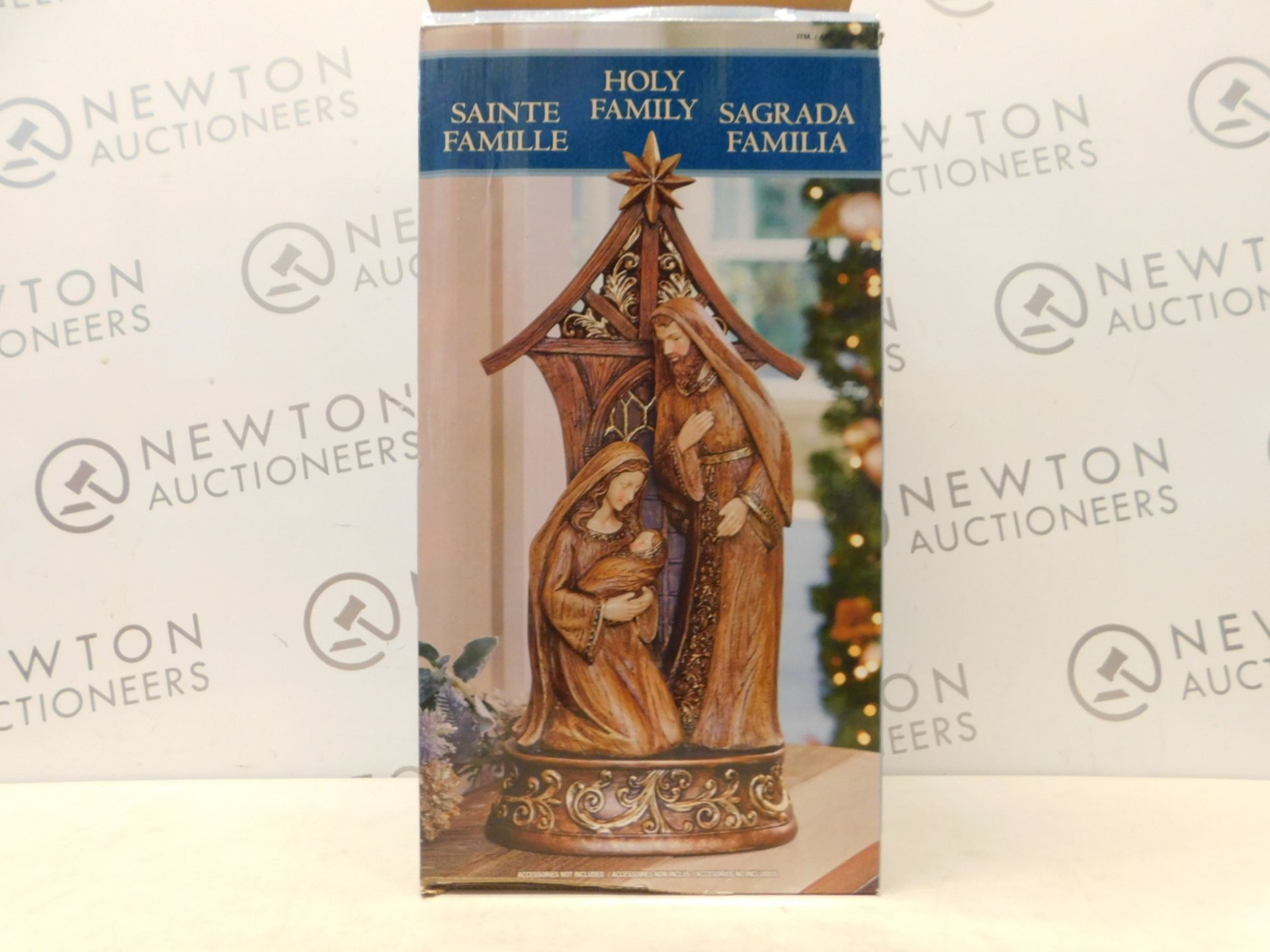 1 BOXED HOLY FAMILY 17" (44CM) DISPLAY PIECE WITH GOLD FINISH RRP Â£49.99