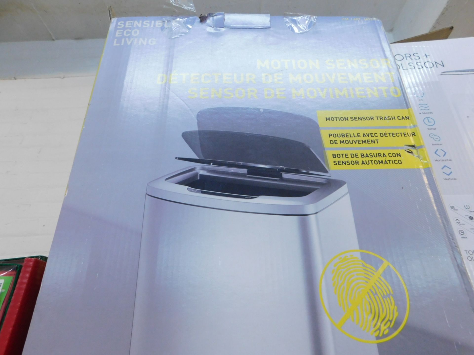 1 BOXED SENSIBLE ECO LIVING MOTION SENSOR 80L TRASH CAN RRP Â£149.99