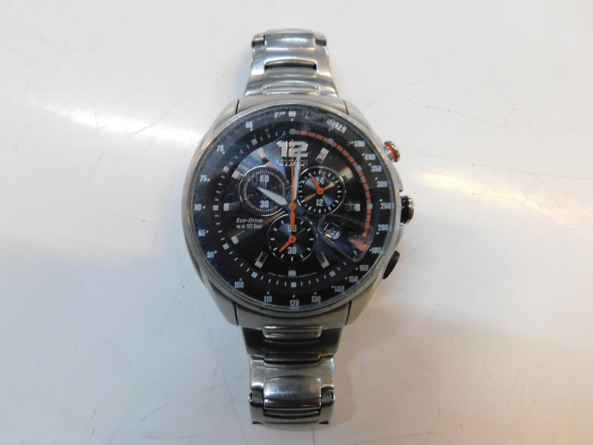 1 CITIZEN ECO DRIVE GENTS STAINLESS STEEL CHRONOGRAPH WATCH RRP Â£149.99