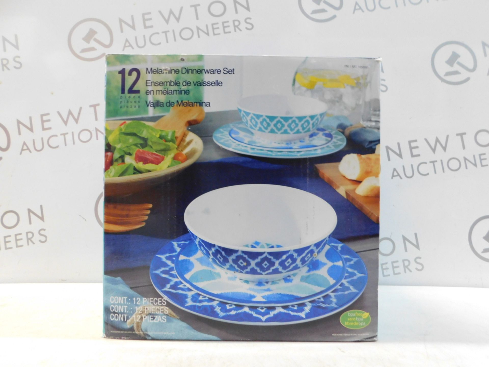 1 BOXED 12 PIECE (APPROX) MELAMINE DINNERWARE SET RRP Â£39.99