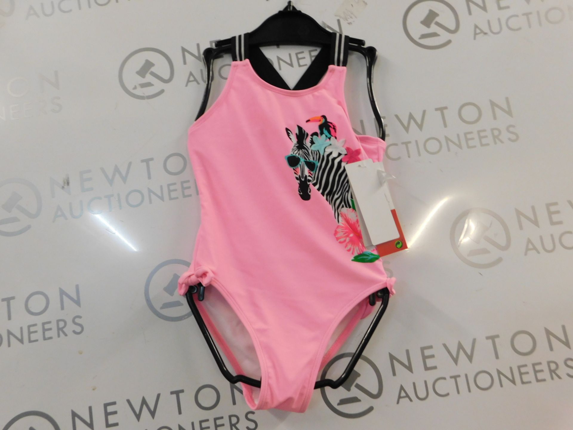 1 FLAPDOODLES KIDS SIZE 6 PINK ROSE ONE PIECE SWIMSUIT RRP Â£24.99