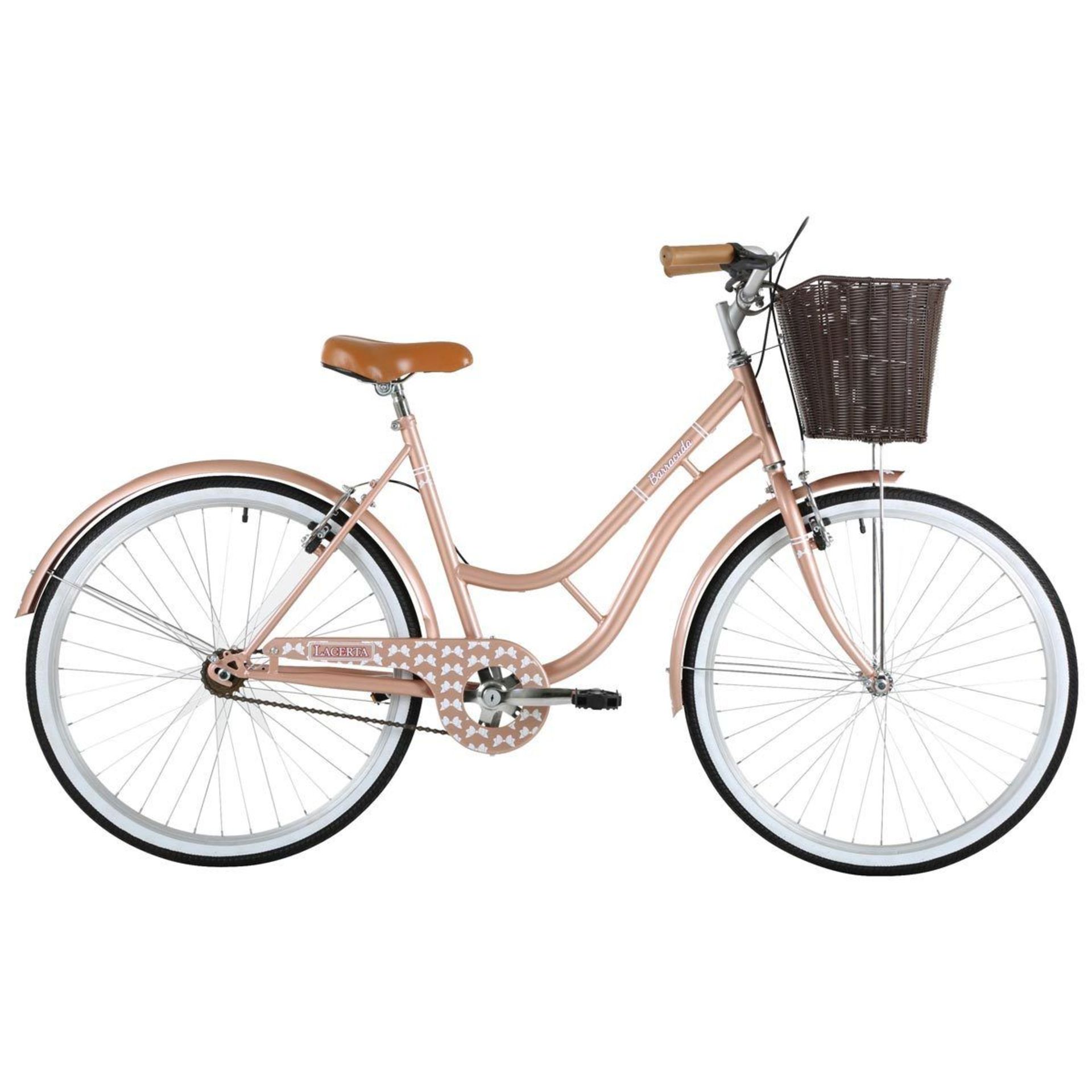 1 BOXED BARRACUDA 19" (48.3CM) LACERTA HERITAGE ROSE GOLD CLASSIC LADIES BIKE RRP Â£199