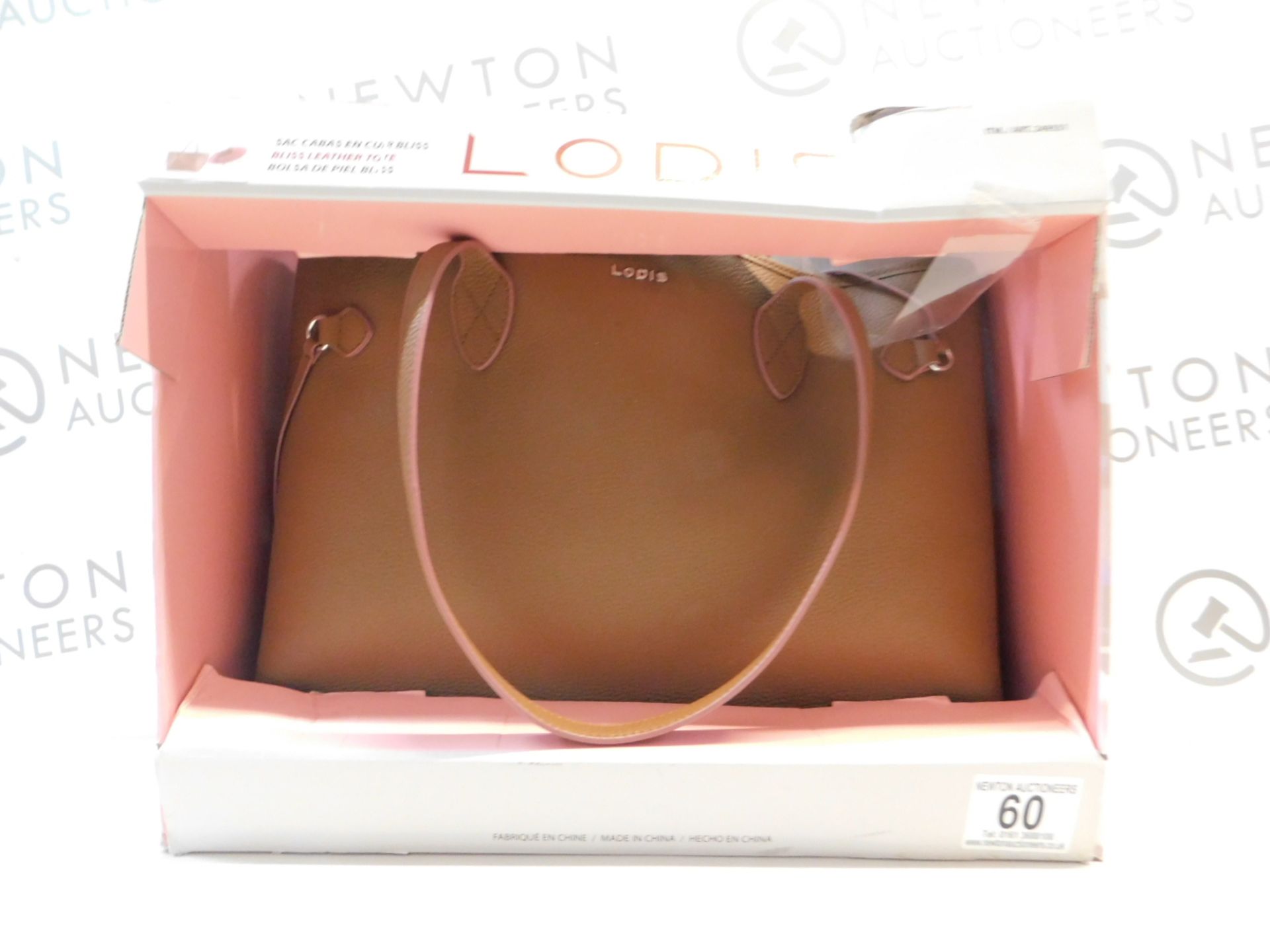 1 BOXED LODIS BROWN BLISS LEATHER TOTE BAG RRP Â£49.99