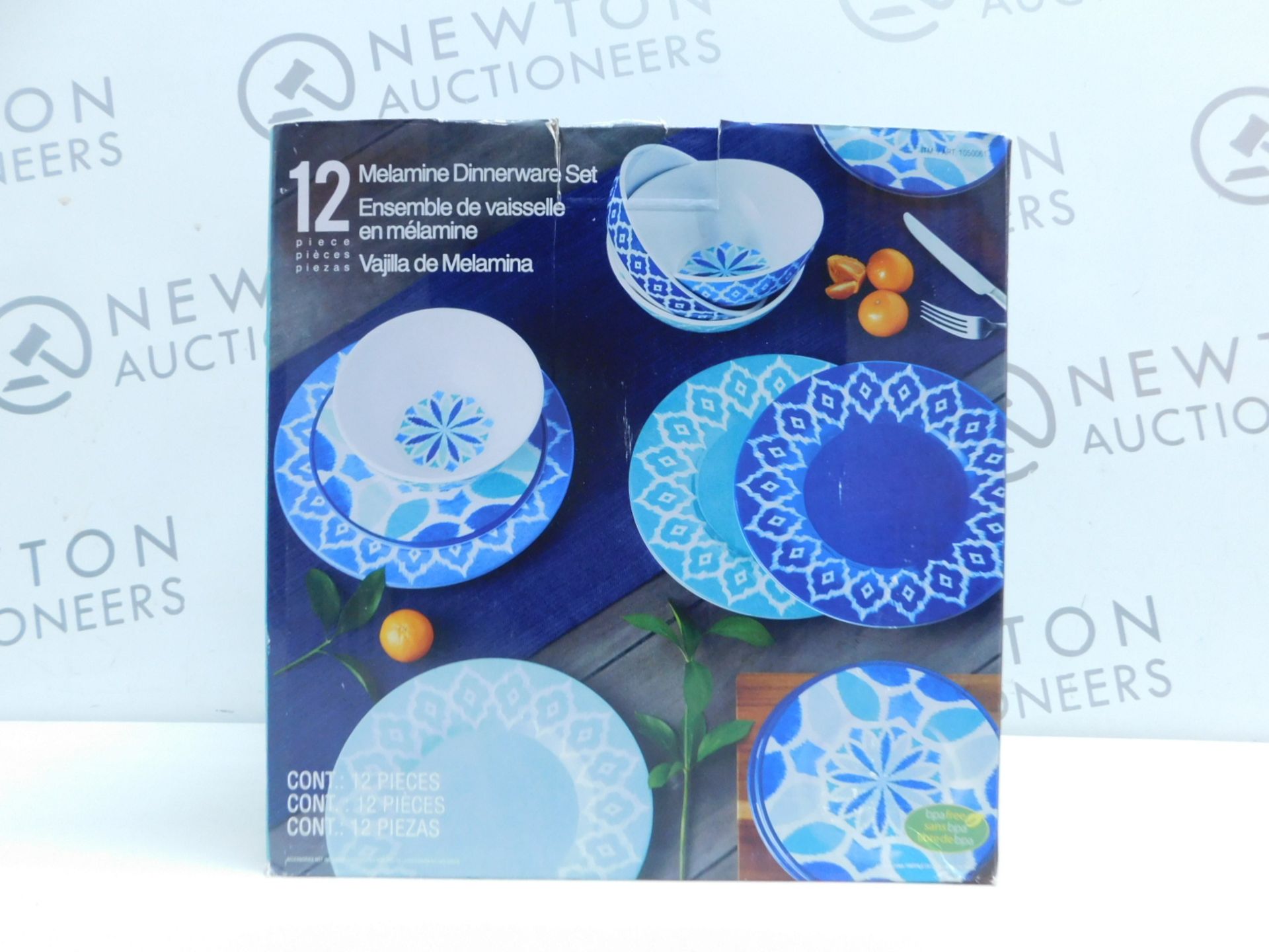 1 BOXED 12 PIECE (APPROX) MELAMINE DINNERWARE SET RRP Â£39.99