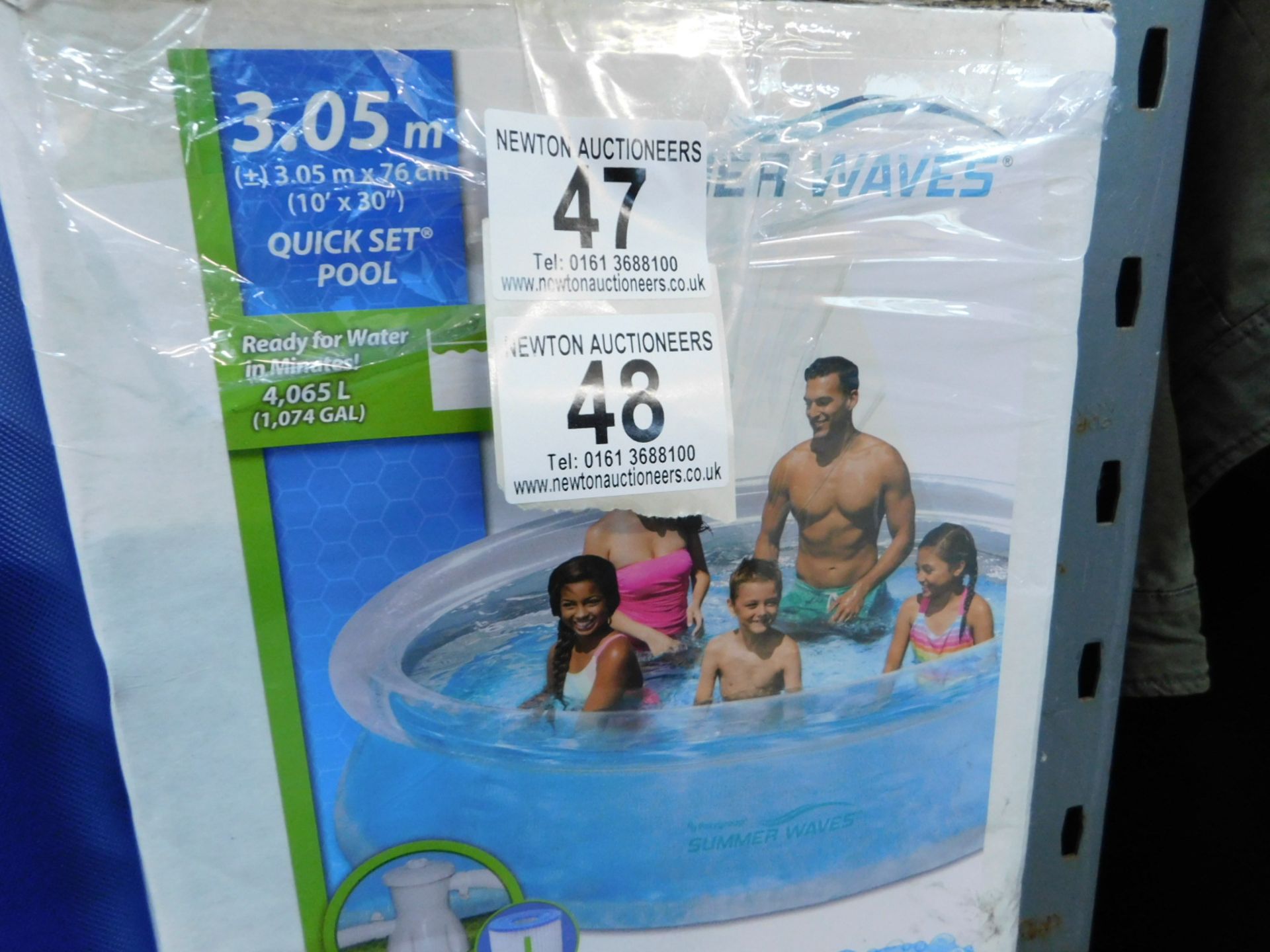 1 BOXED POLYGROUP SUMMER WAVES 3.05Mx76CM SWIMMING POOL SET RRP Â£64.99