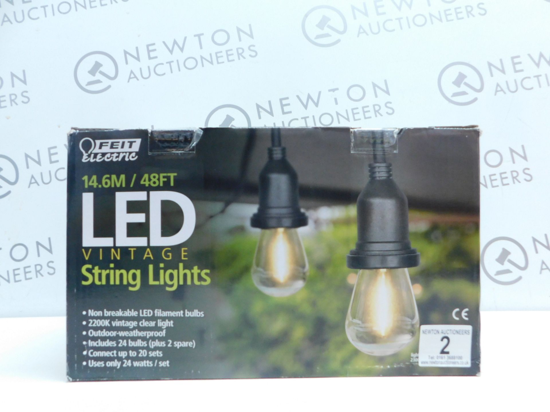 1 BOXED SET OF FEIT ELECTRIC INDOOR/OUTDOOR 48FT VINTAGE STRING LIGHTS RRP Â£79.99