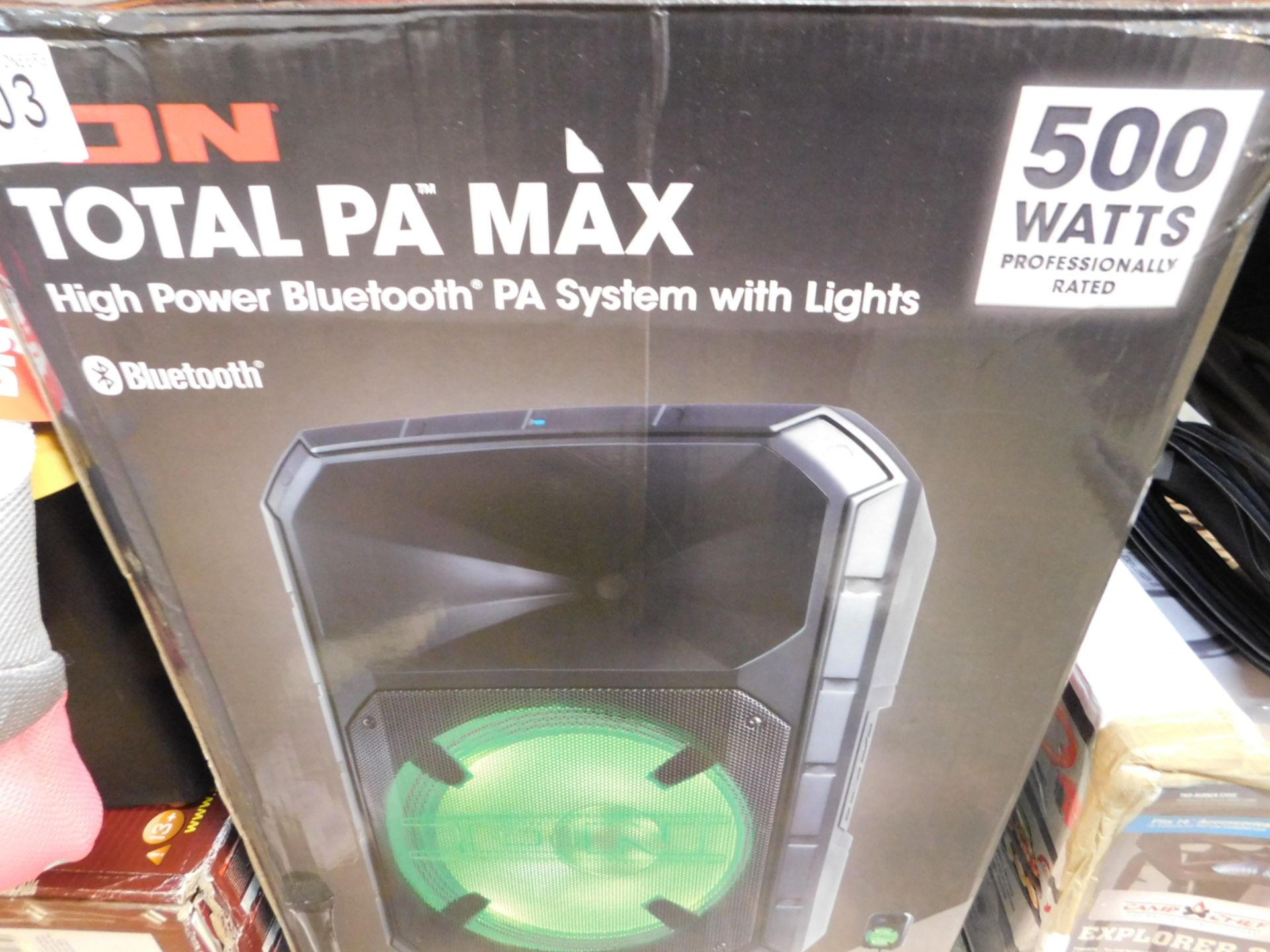 1 BOXED ION TOTAL PA MAX 500W BI-AMPLIFIED ALL-IN-ONE SPEAKER SYSTEM WITH STAND & MICROPHONE RRP Â£