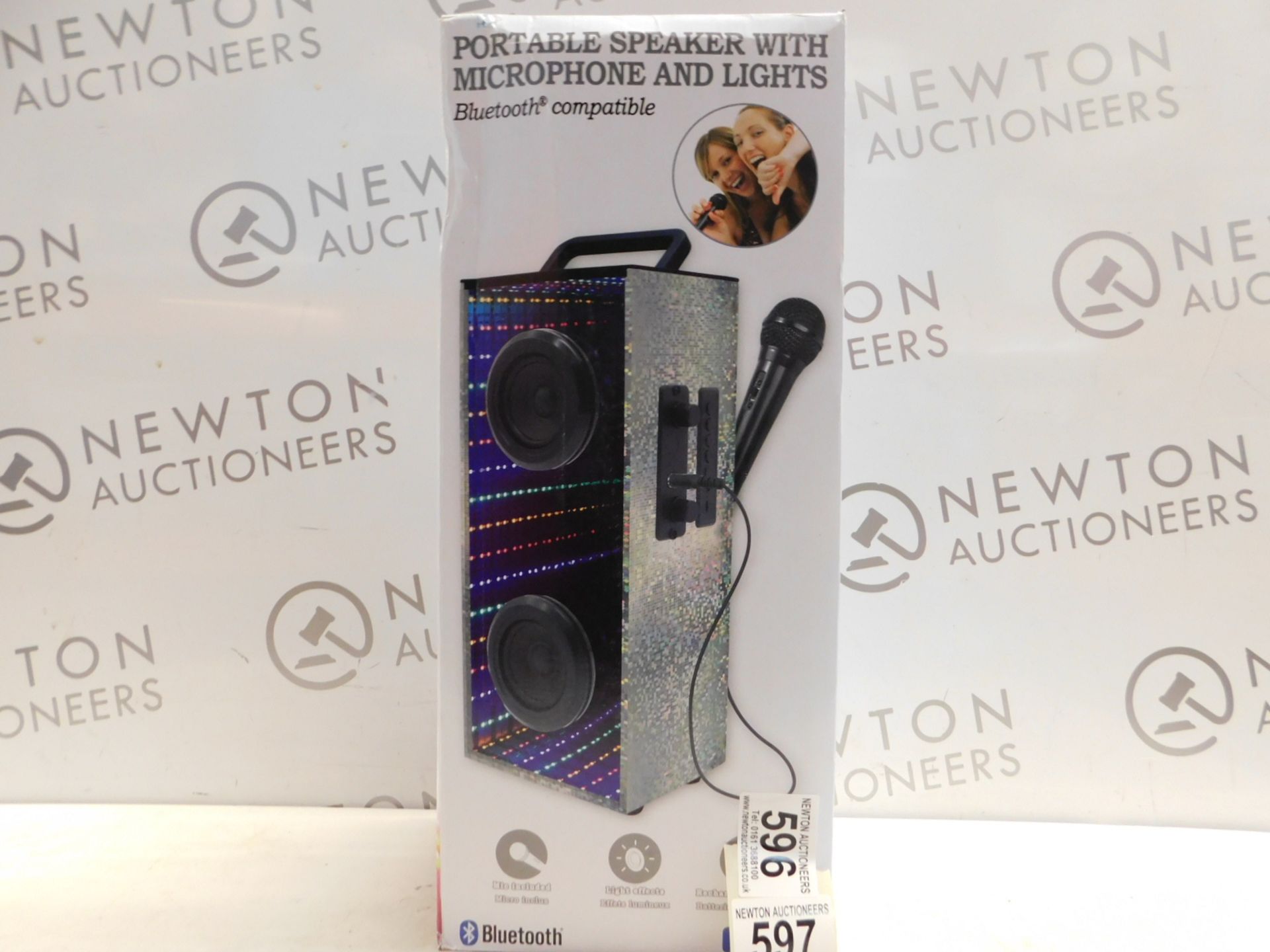 1 BOXED LEXIBOOK PORTABLE KARAOKE MIRRORED SPEAKER (BLUETOOTH COMPATIBLE) RRP Â£59.99